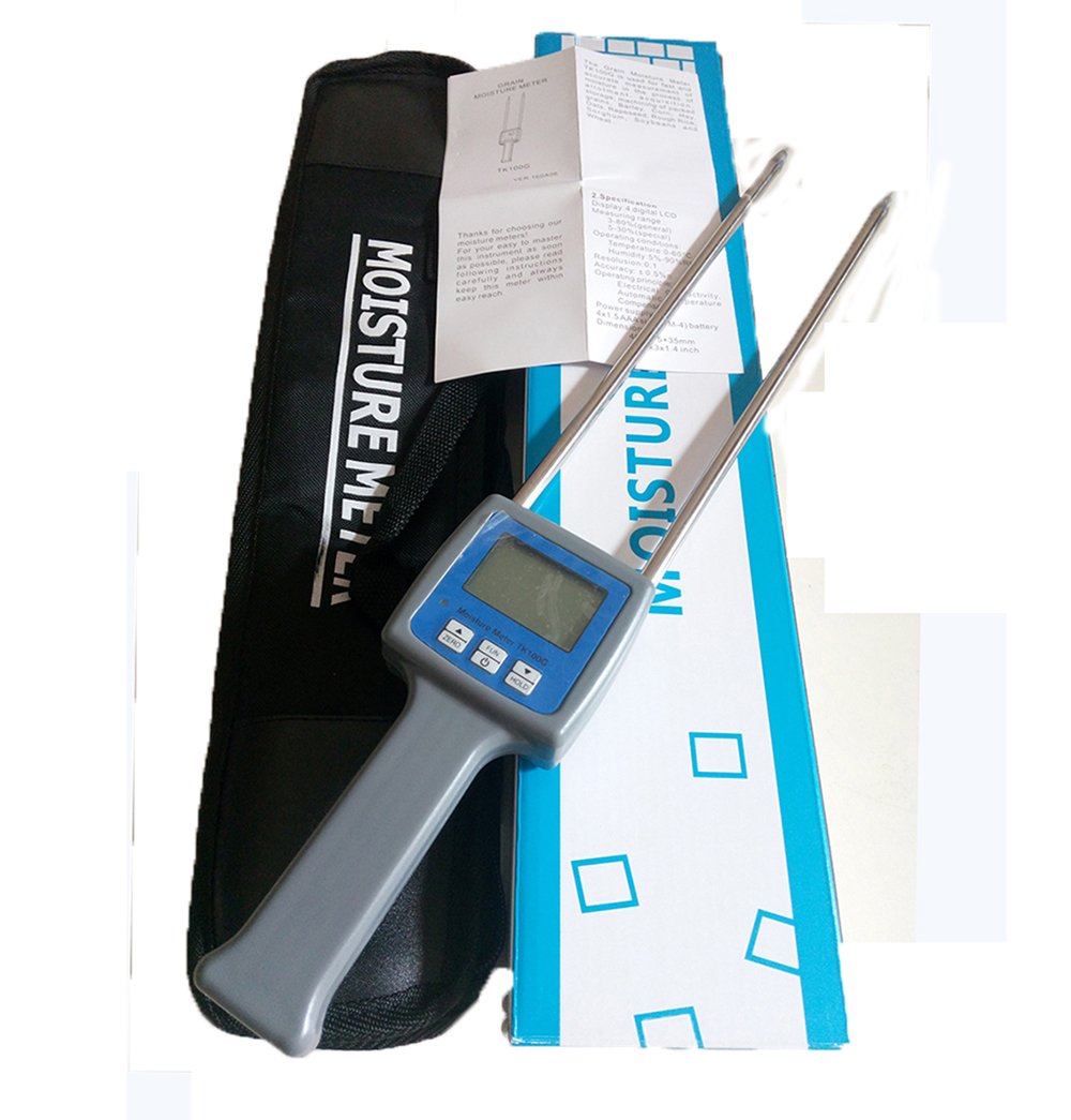 Digital Grain Moisture Meter - LCD Display for Accurate Wheat, Corn, Barley & Rice Moisture Testing | Perfect for Farmers, Brewers & Food Storage Monitoring