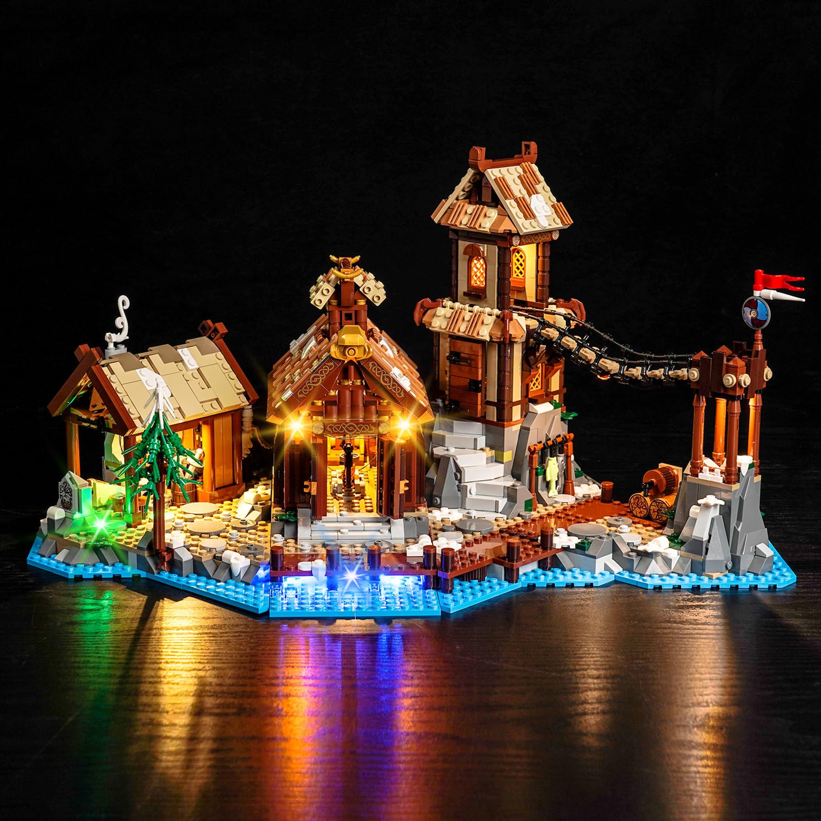 Upgraded LED Light Kit for LEGO Viking Village 21343 Building Set - Compatible with LEGO 21343 Model - Perfect Gift for Adult Builders & Fans - DIY Illumination for Night Display & Home Decoration (Model Not Included)