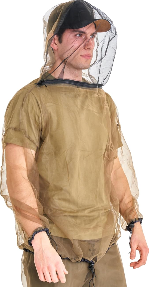 Coghlan's Bug Jacket for Outdoor Protection - Lightweight Mosquito Netting with Hood - XL Size for Hiking, Camping & Fishing