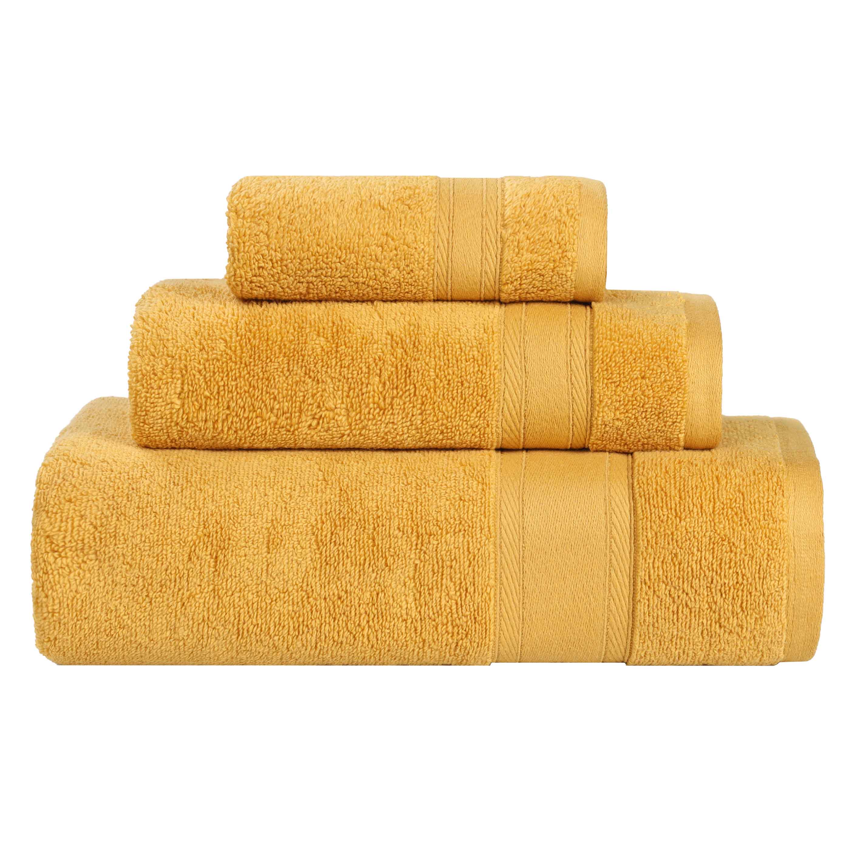 Belmont Zero Twist Cotton Medium Weight Absorbent 3-Piece Bath Towel Set | Soft & Quick-Drying | Perfect for Bathroom, Spa & Gym Use