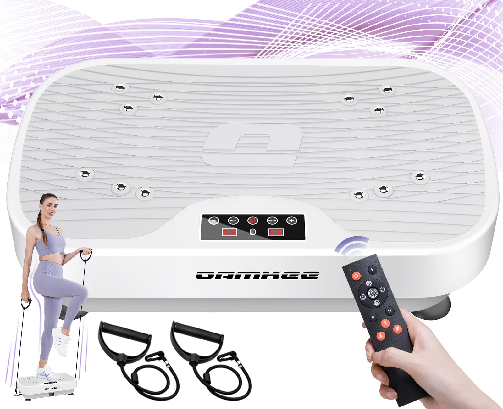 Vibration Plate Exercise Machine for Weight Loss & Body Shaping - 9 Modes Whole Body Workout Platform with Lymphatic Drainage Function - Home Gym Equipment for Fitness & Wellness (Ideal for Home Use, Office Workouts & Physical Therapy)