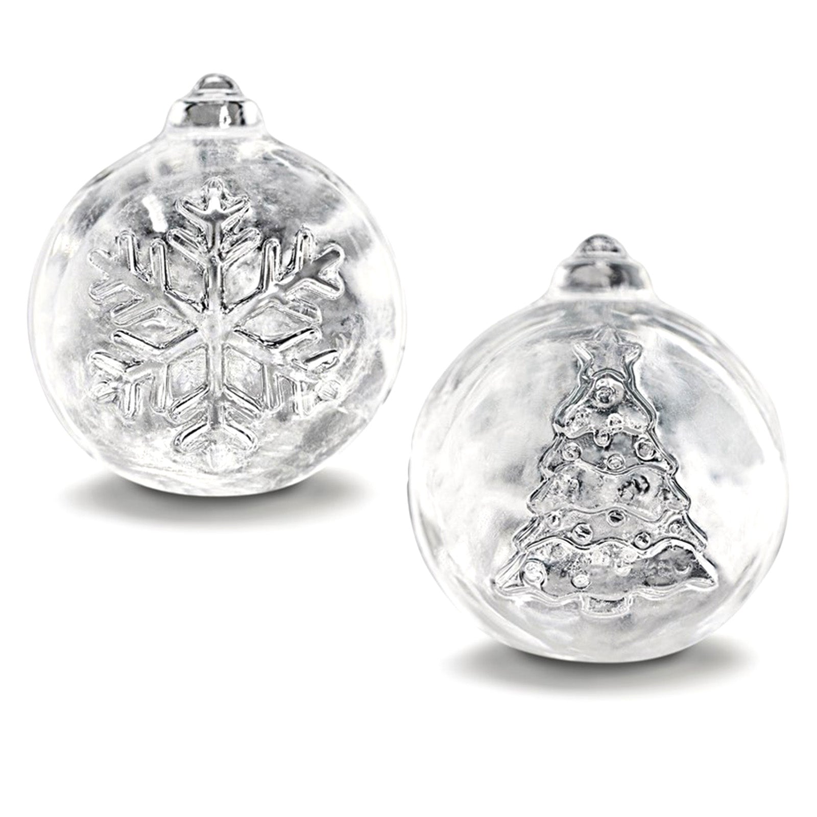 Christmas Ornament Ice Molds - 4 Pack Silicone Holiday Ice Cube Trays for Cocktails & Drinks | Perfect for Christmas Parties, Winter Celebrations & Festive Home Decor
