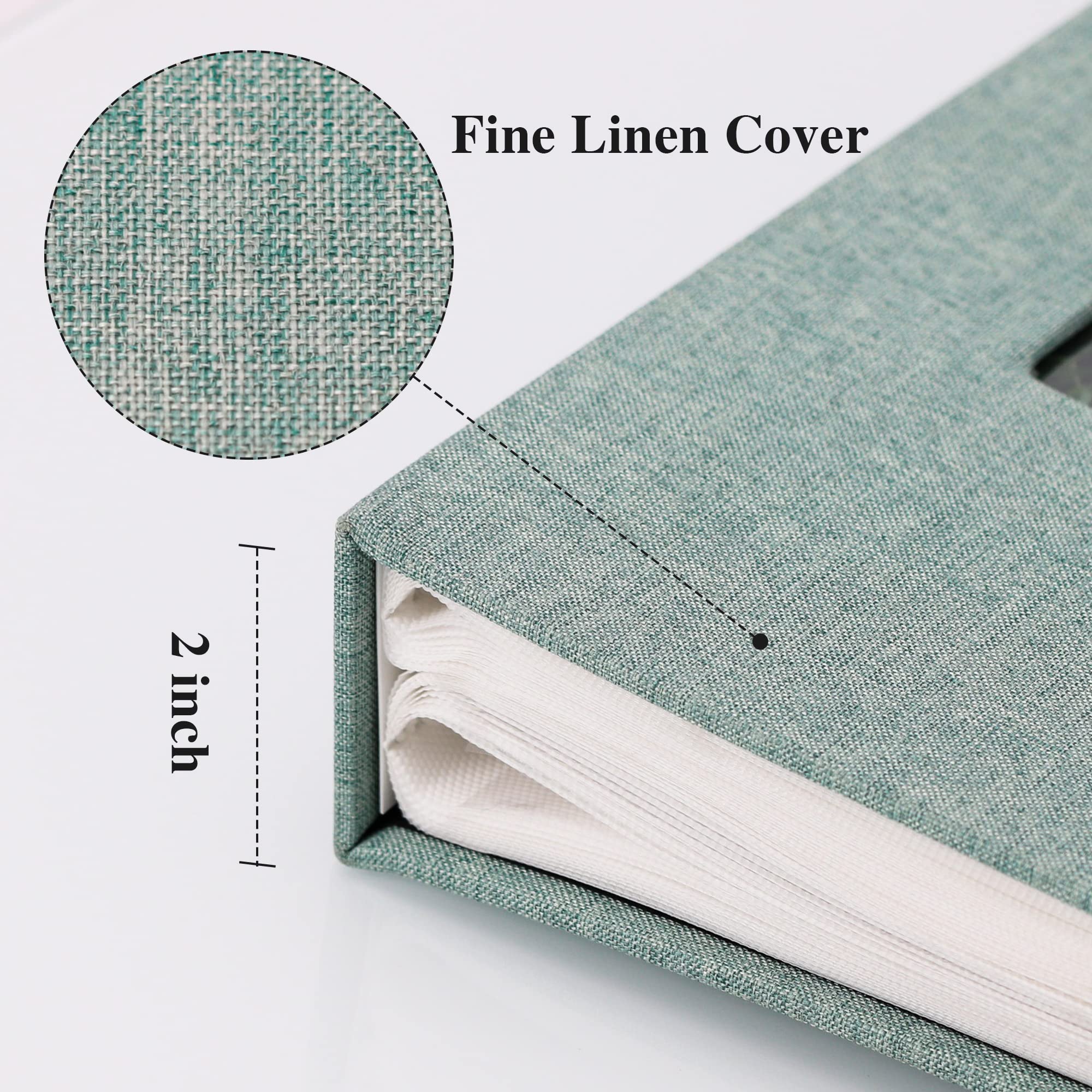 Vienrose Linen Photo Album - 300 Pockets for 4x6 Photos, Fabric Cover Scrapbook, Slip-in Picture Album for Wedding, Baby, Family Memories - Perfect for Preserving Special Moments & Displaying Cherished Photos