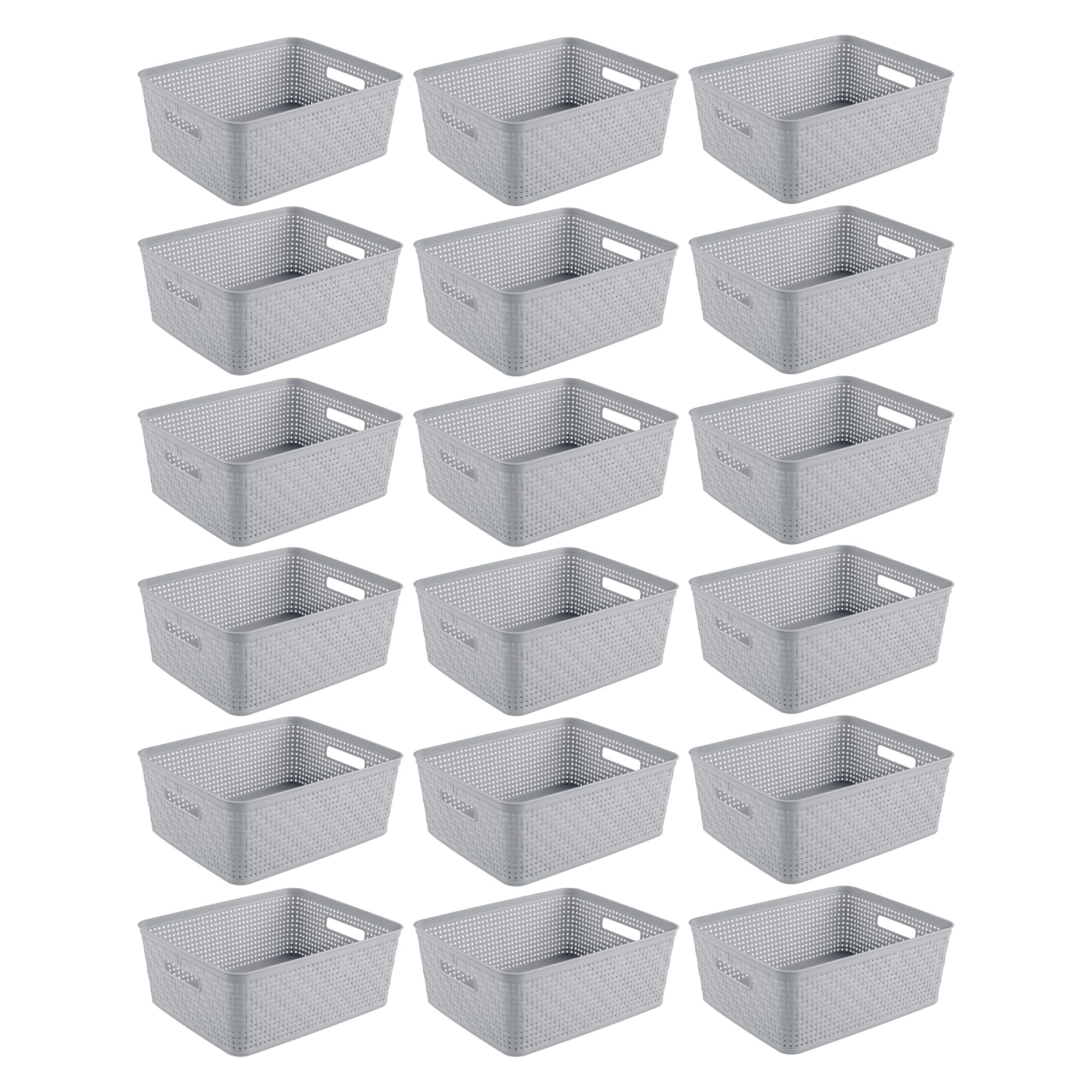 Sterilite 18-Pack Plastic Storage Bins with Lids - Durable Organizing Containers for Home, Office & Closet - Perfect for Toys, Clothes & Household Items Storage