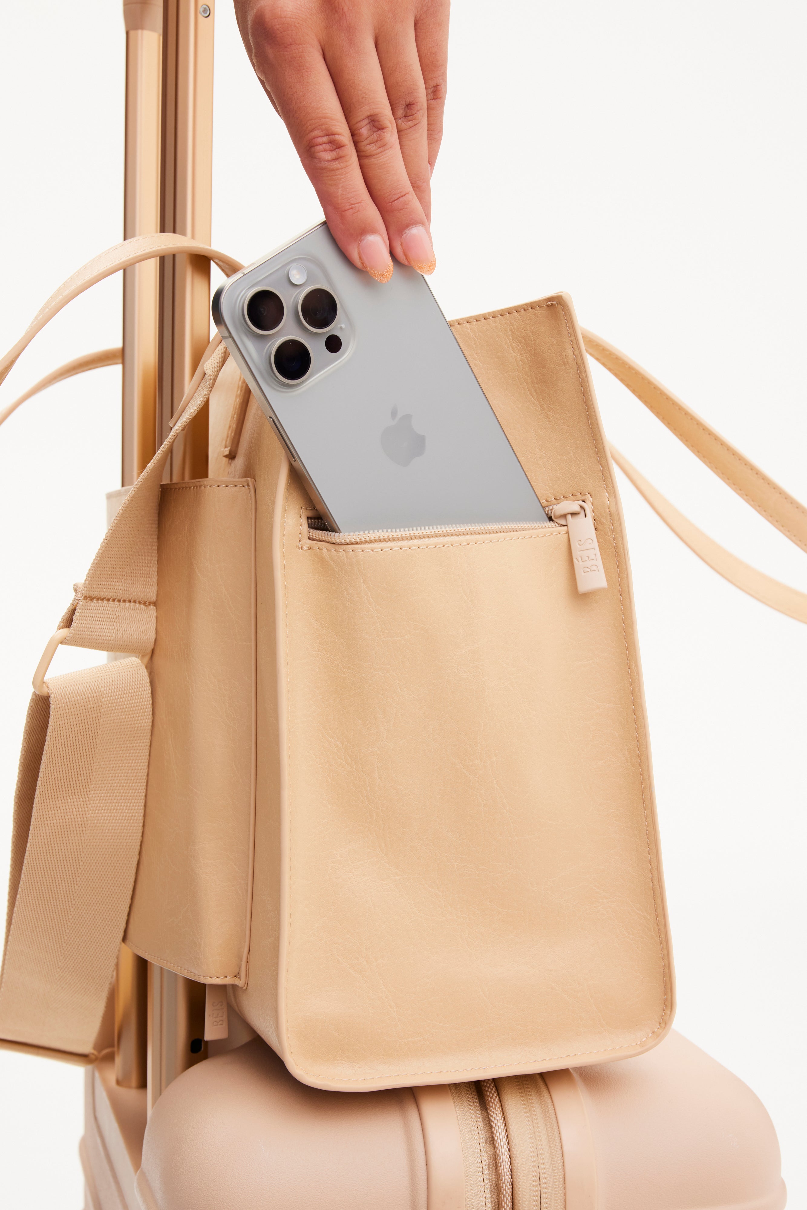 Premium Beige Work Tote Bag - Professional Leather Office Tote for Women - Perfect for Business Meetings, Commuting & Travel Accessories