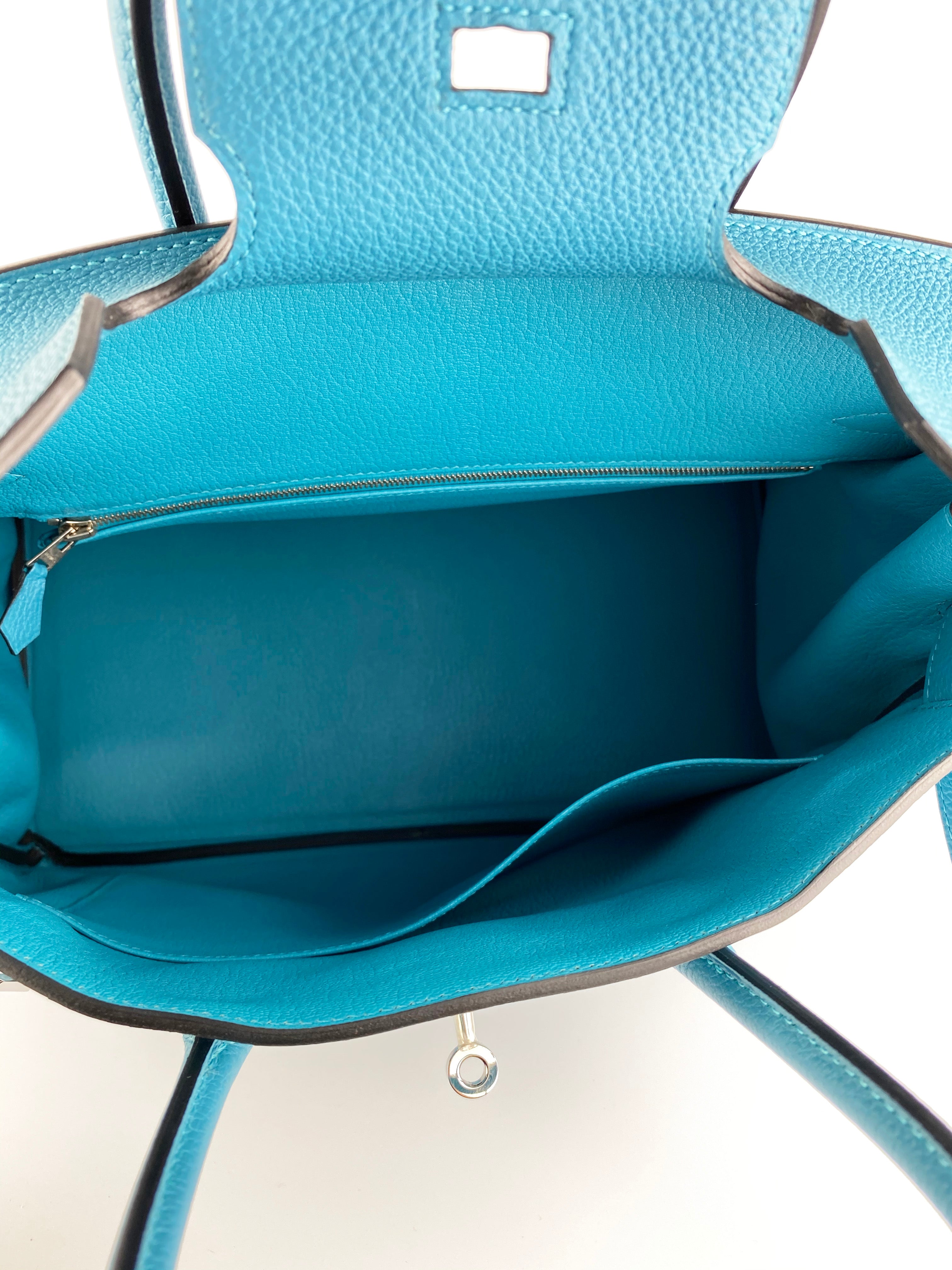 Authentic Hermes Birkin 35 Handbag in Turquoise Togo Leather - Luxury Designer Shoulder Bag for Women, Perfect for Work, Travel & Special Occasions