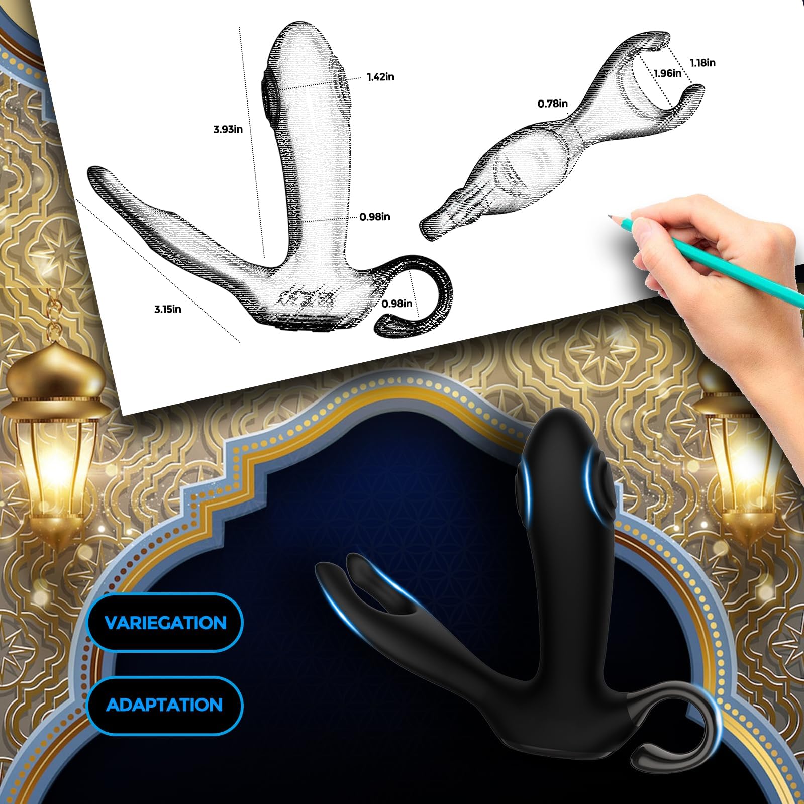 Premium Prostate Massager & Anal Vibrator - 10 Powerful Thrusting & Vibration Modes, Wireless Remote Control - Adult Sex Toy for Men, Women & Couples - Perfect for Solo Play, Couples Intimacy & Sensual Exploration