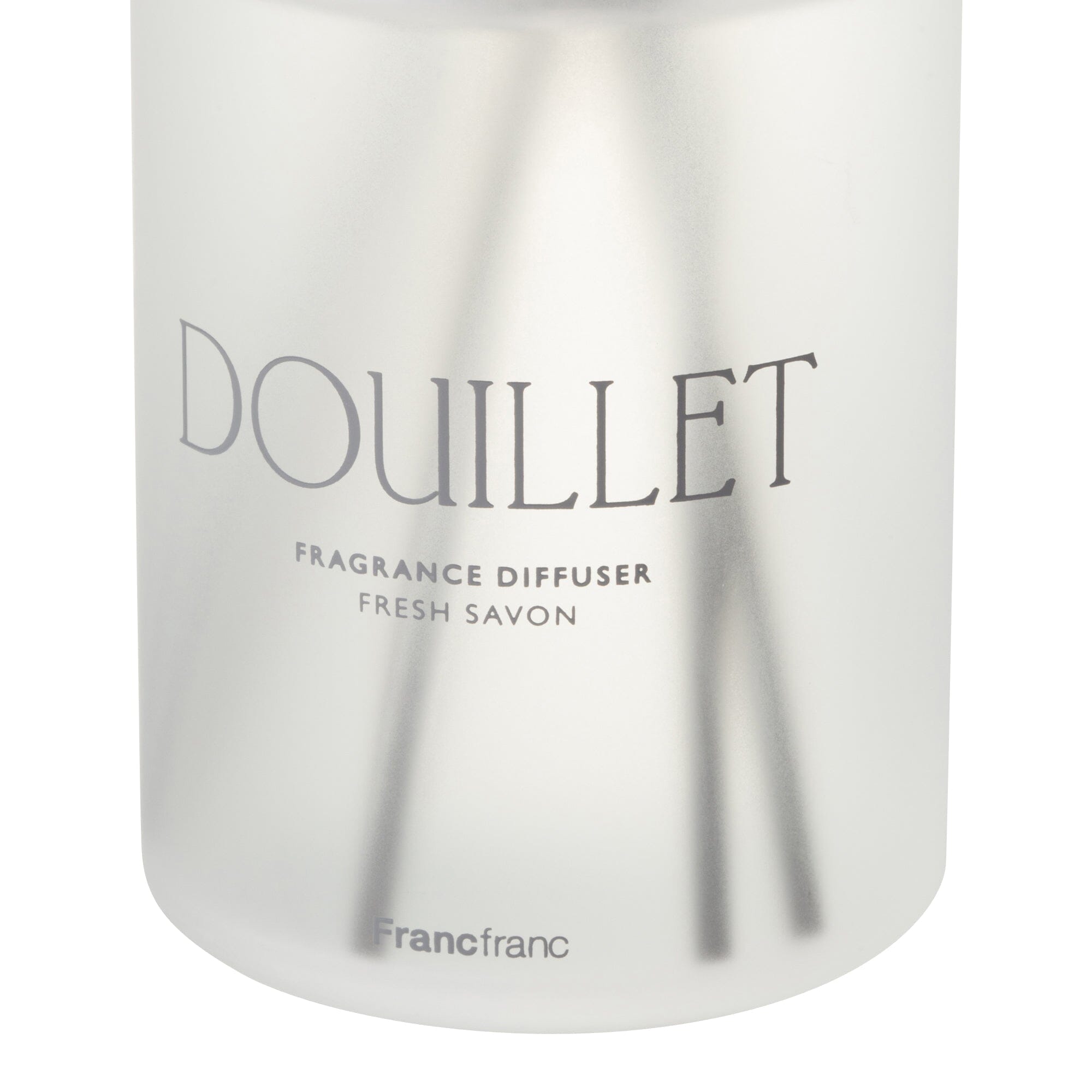 Douillet White Fragrance Diffuser with Fresh Savon Scent - Aromatherapy Essential Oil Reed Diffuser for Home, Office & Spa Relaxation