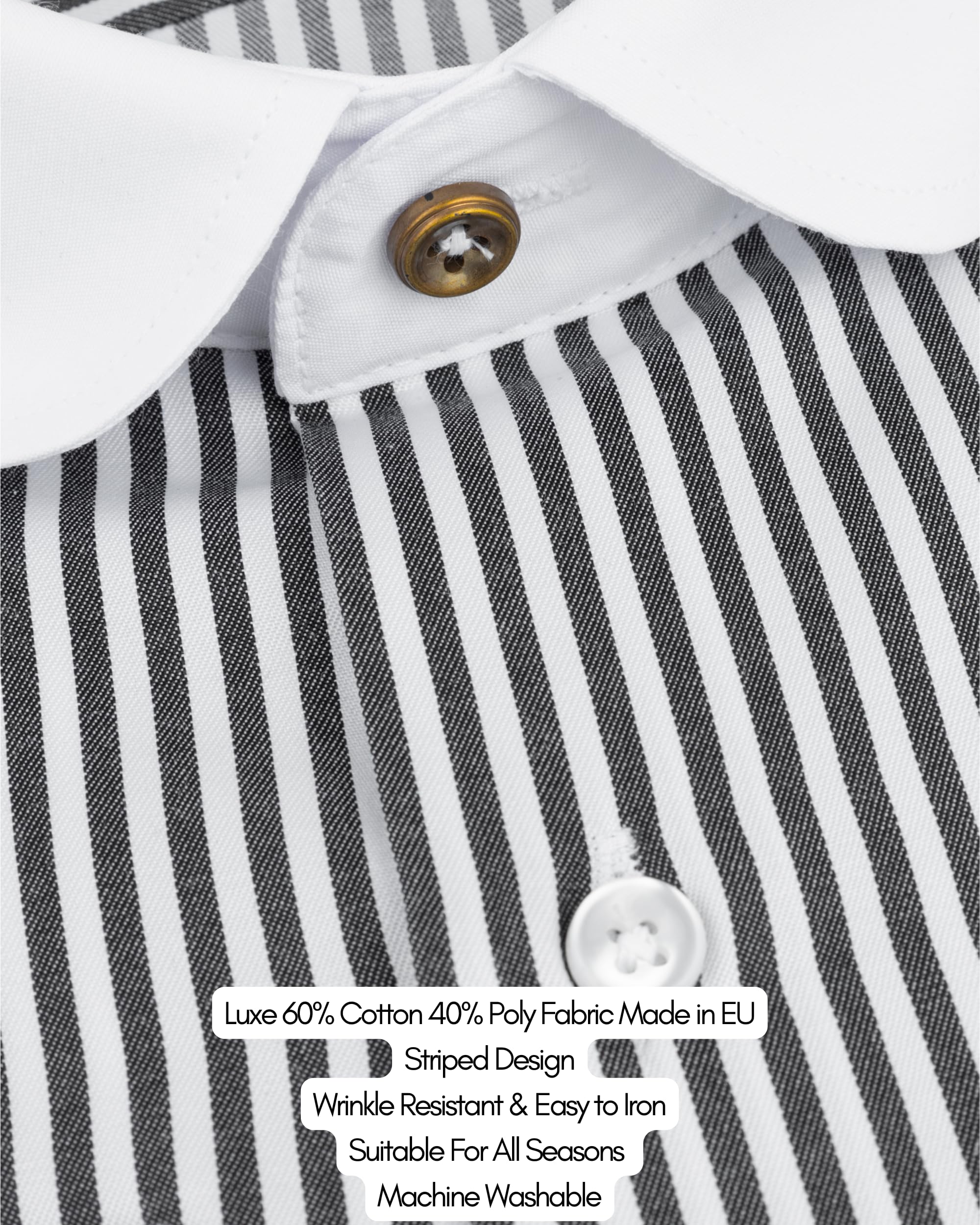 Vintage 1920s Style Men's Club Collar Dress Shirts | Long Sleeve Button Up Formal & Casual Shirts for Business, Weddings & Retro Fashion Events