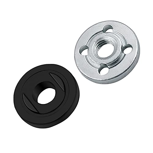 M.C Steel Lock Nuts Flange Inner Outer Kit - 2 Set Replacement Parts for Angle Grinder Accessories | Power Tools Spare Parts for DIY, Construction & Metalworking Projects
