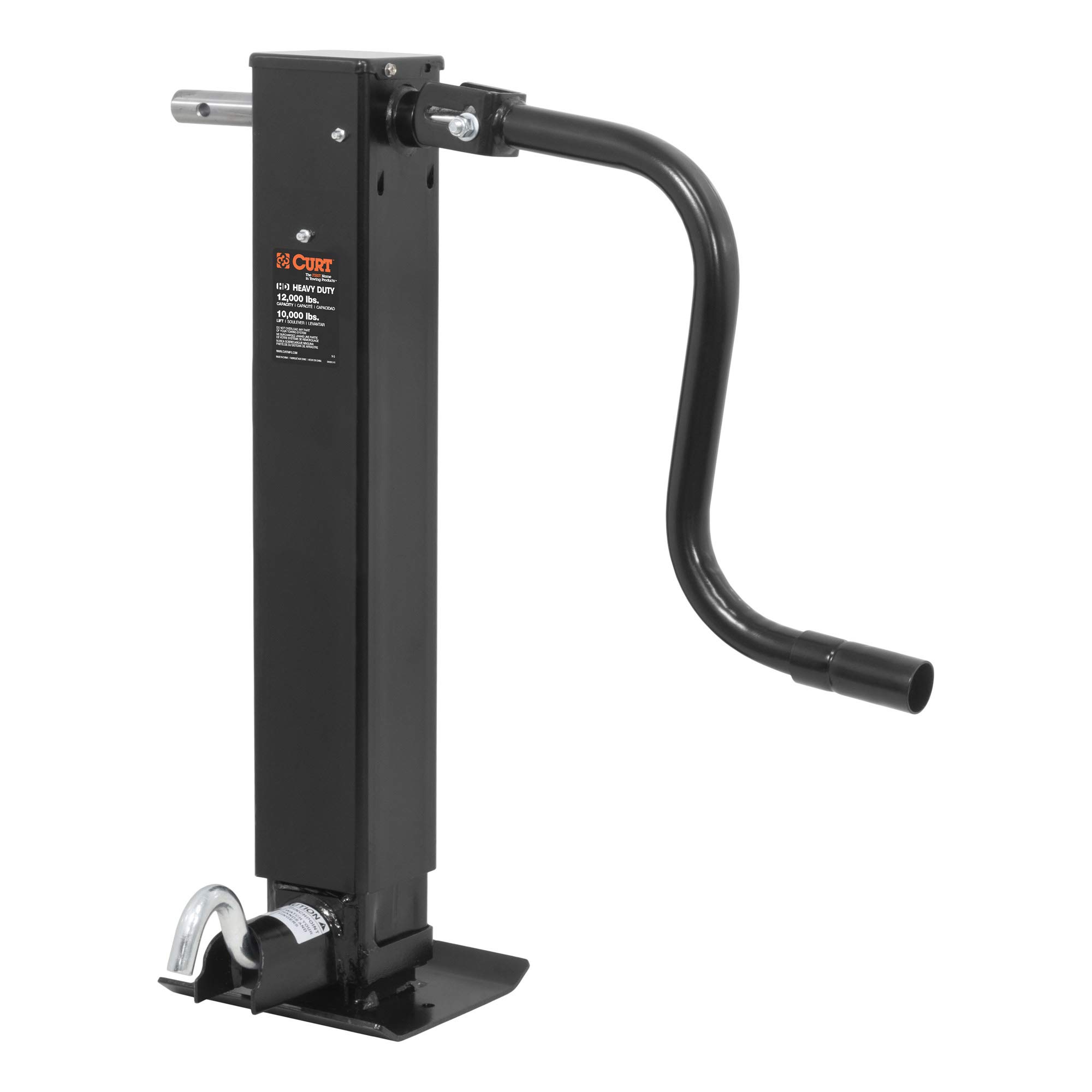 CURT 28512 Heavy-Duty 12,000 lbs Trailer Jack - 12-3/8