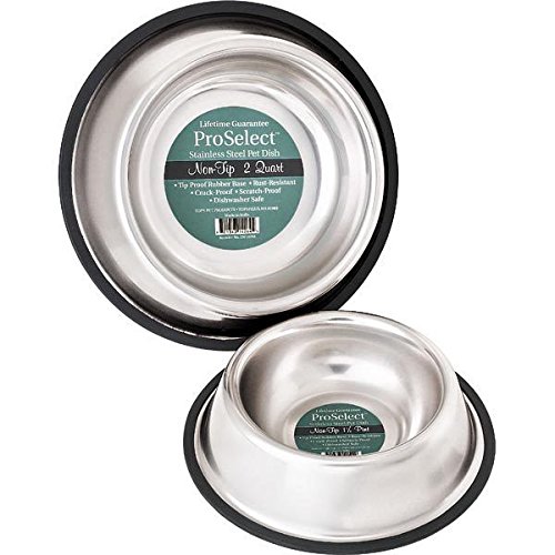 Heavy Duty No-Tip Dog Bowl - 8oz Mirror Finish for Pets at Home