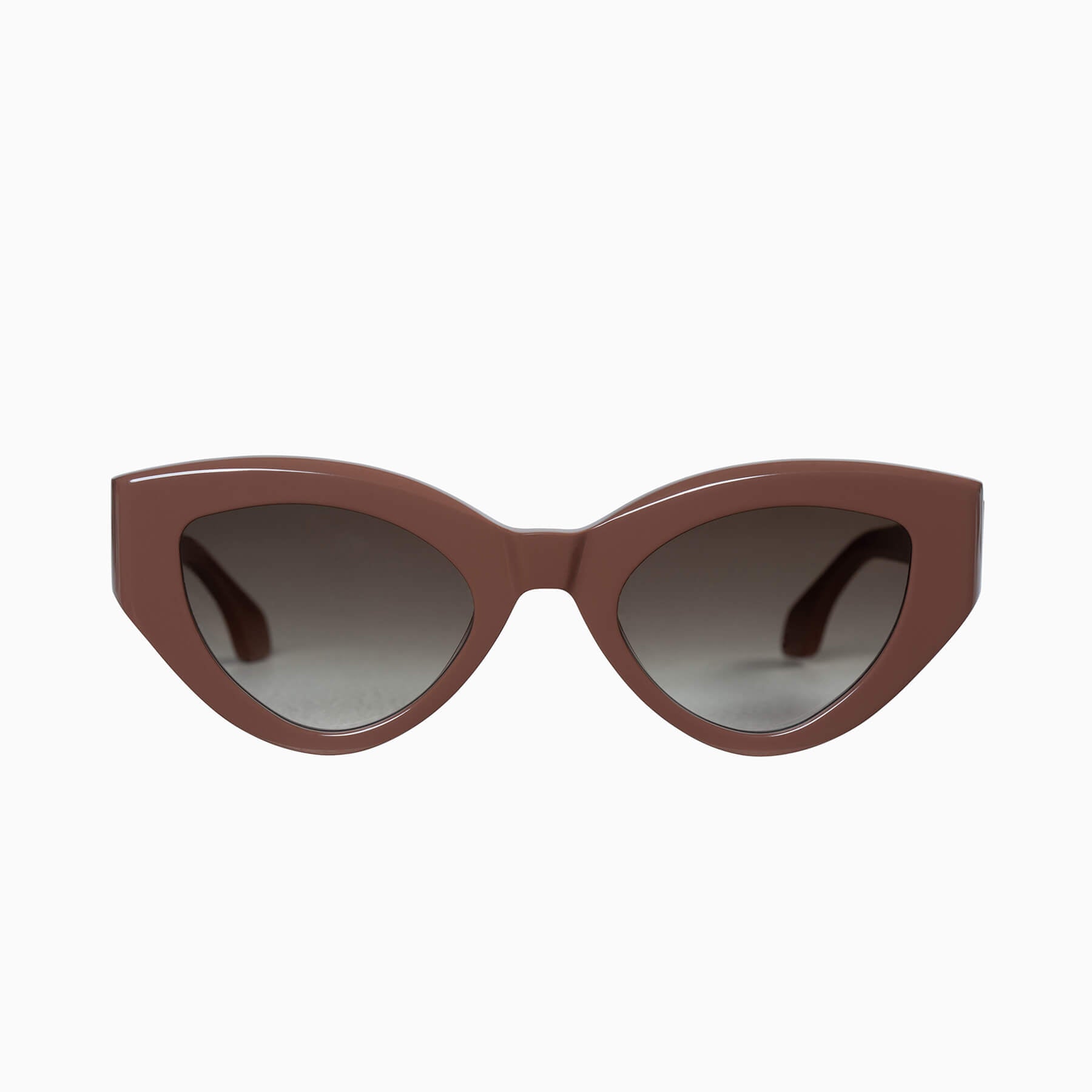 Ash Rose w. Black Metal Trim / Brown Gradient Lens