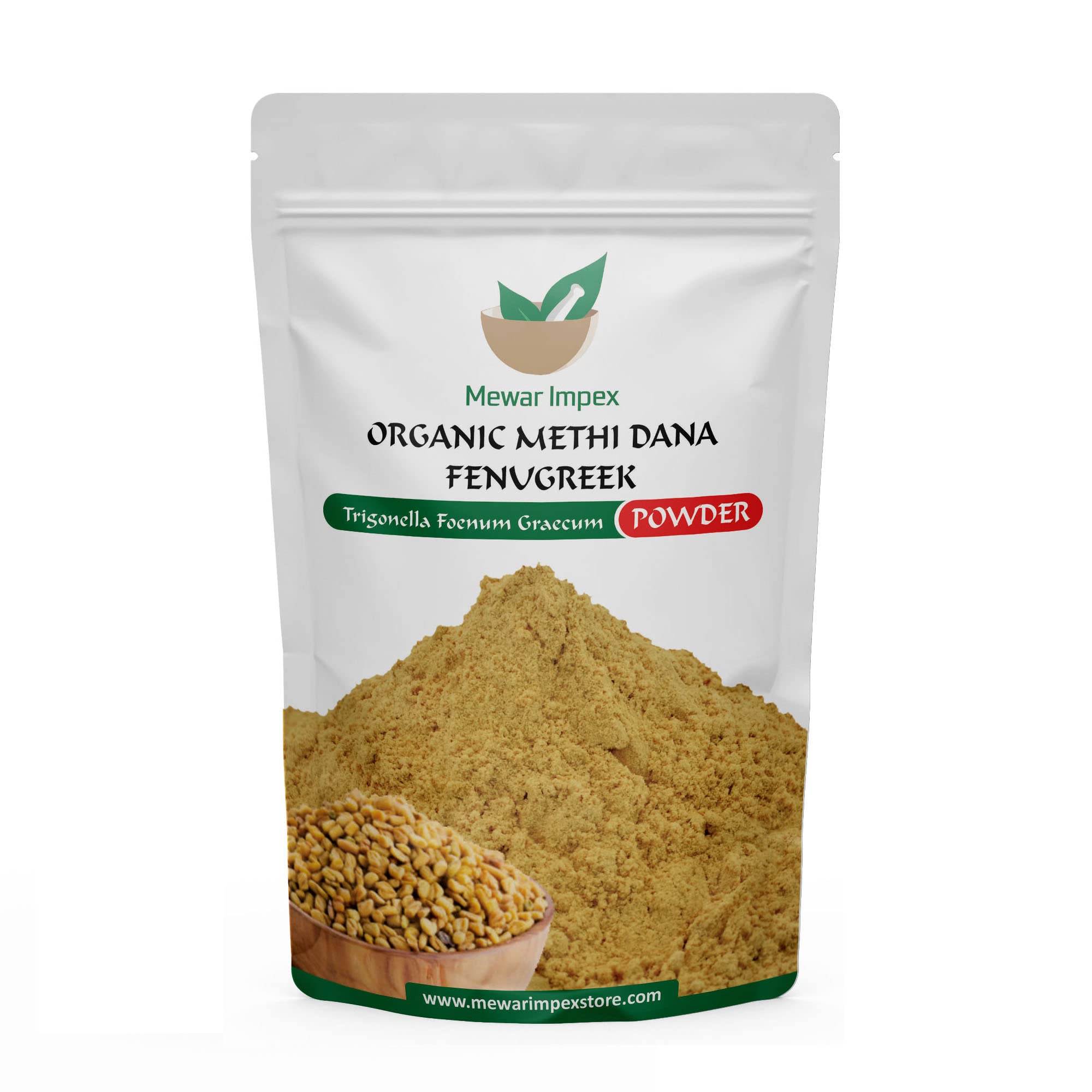 Organic Fenugreek Powder 400g (Methi Seed, Vendhayam, Uluva, Menthya) - Promotes Hair Growth & Scalp Health | Natural Hair Care Solution for Stronger, Thicker Hair | Perfect for DIY Hair Masks, Smoothies & Ayurvedic Recipes