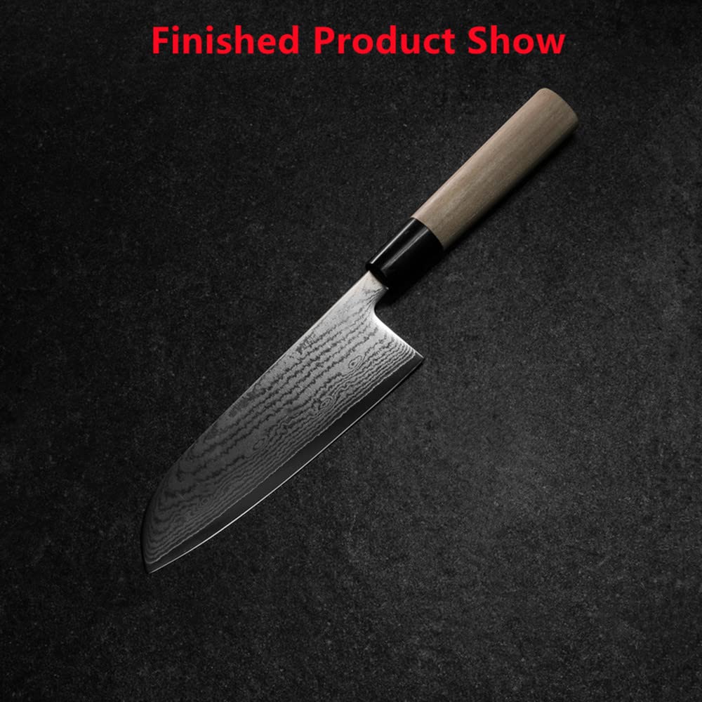 Premium Damascus Steel Knife Blank - VG10 Stainless Steel, HRC60, 200x25x2.5mm - Custom Handmade Knife Making Billet for DIY, Hunting, Bushcraft & Culinary Knives