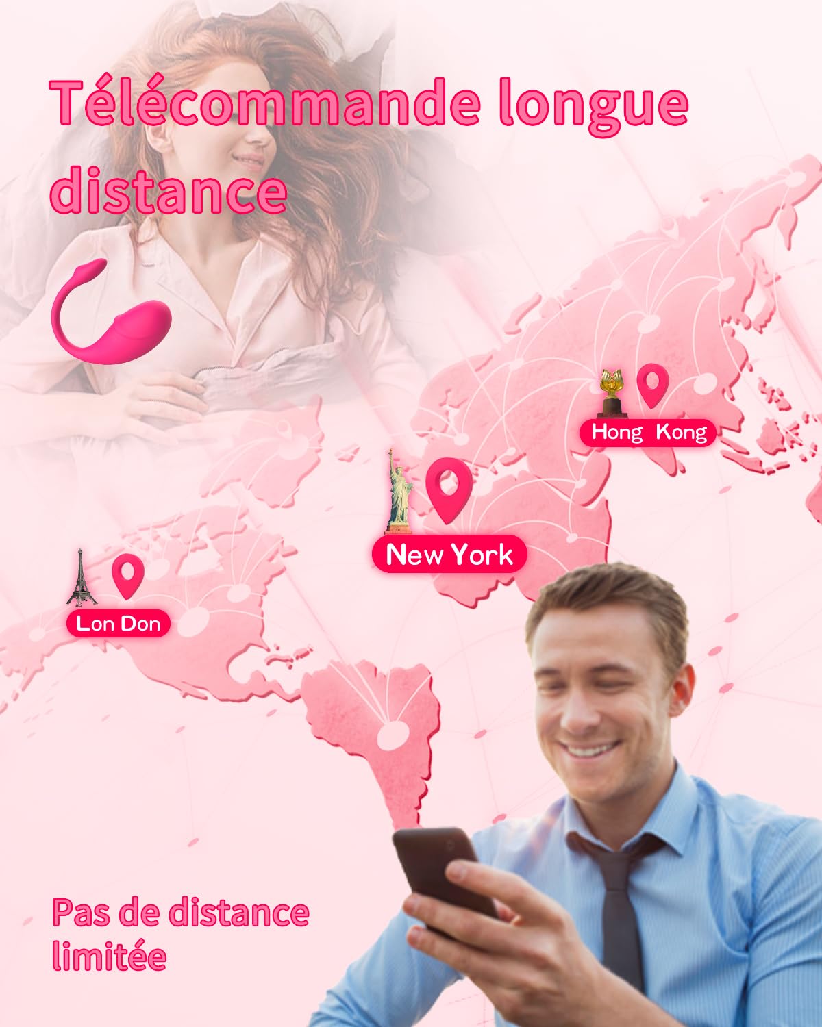 Remote Control Vibrating Egg for Women - Wireless Silicone Egg Vibrator with App Control, Quiet & Powerful Clitoral Stimulation Sex Toy for Couples & Solo Play - Perfect for Long Distance Relationships & Spicing Up Your Sex Life (Pink)