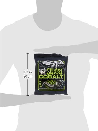 Ernie Ball Regular Slinky Cobalt Bass Guitar Strings 50-105 Gauge (P02732) - Premium Nickel-Plated Steel for Enhanced Tone & Durability | Perfect for Rock, Metal & Studio Recording