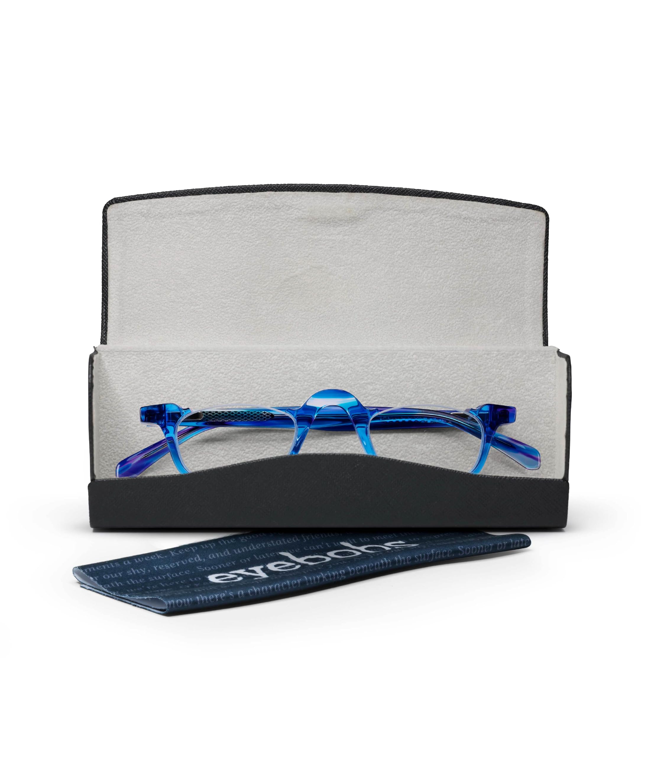 eyebobs - Untamed | Premium Reading Glasses for Men & Women | Half-Rim Lightweight Frames | 0.0x to 4.0x Magnification | Perfect for Office, Reading & Computer Work