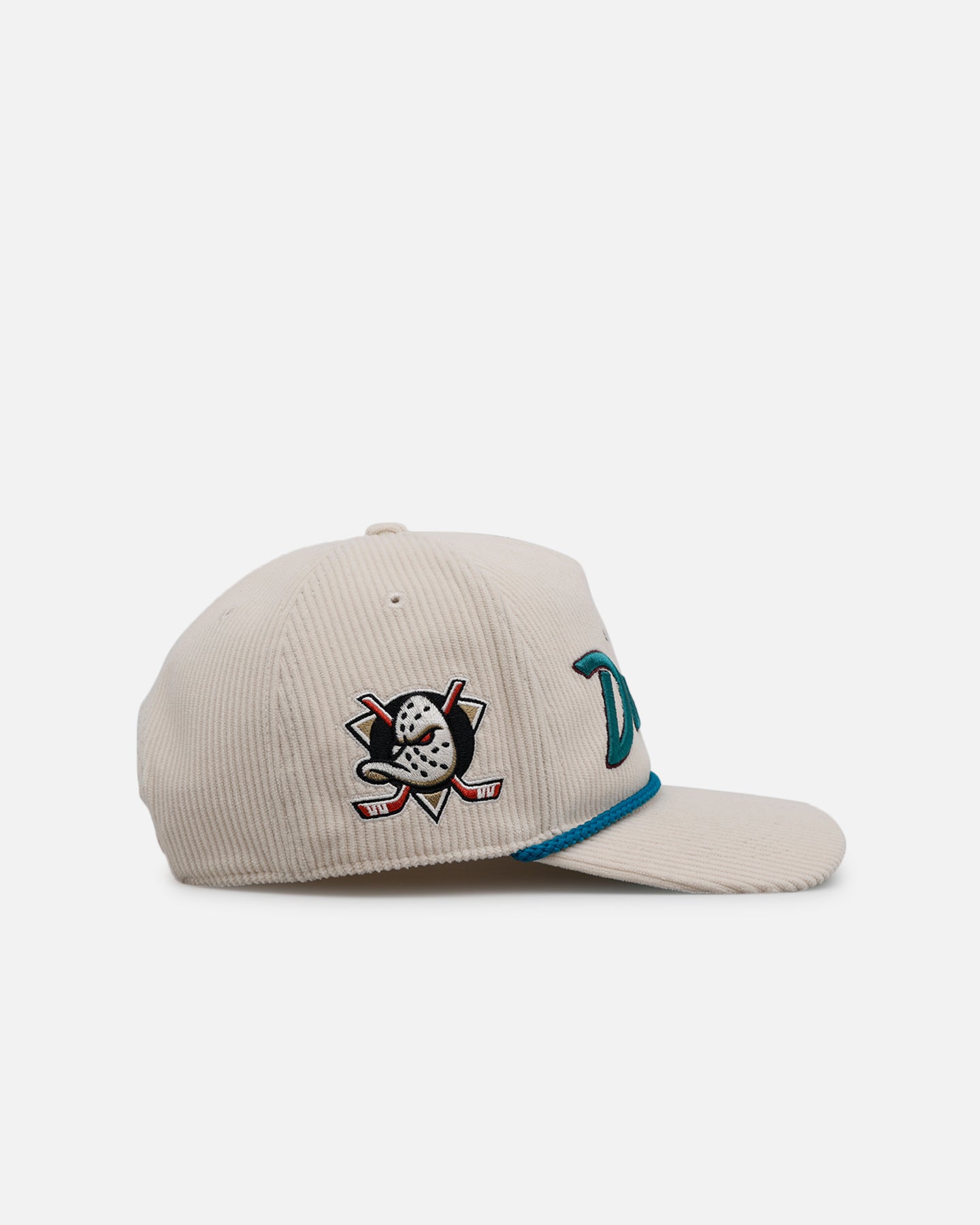 47 Brand Anaheim Ducks 'Natural Script' Premium Hitch Corduroy Snapback Hat - Official NHL Licensed Adjustable Baseball Cap for Men & Women - Perfect for Sports Fans, Casual Wear & Game Day Outfits