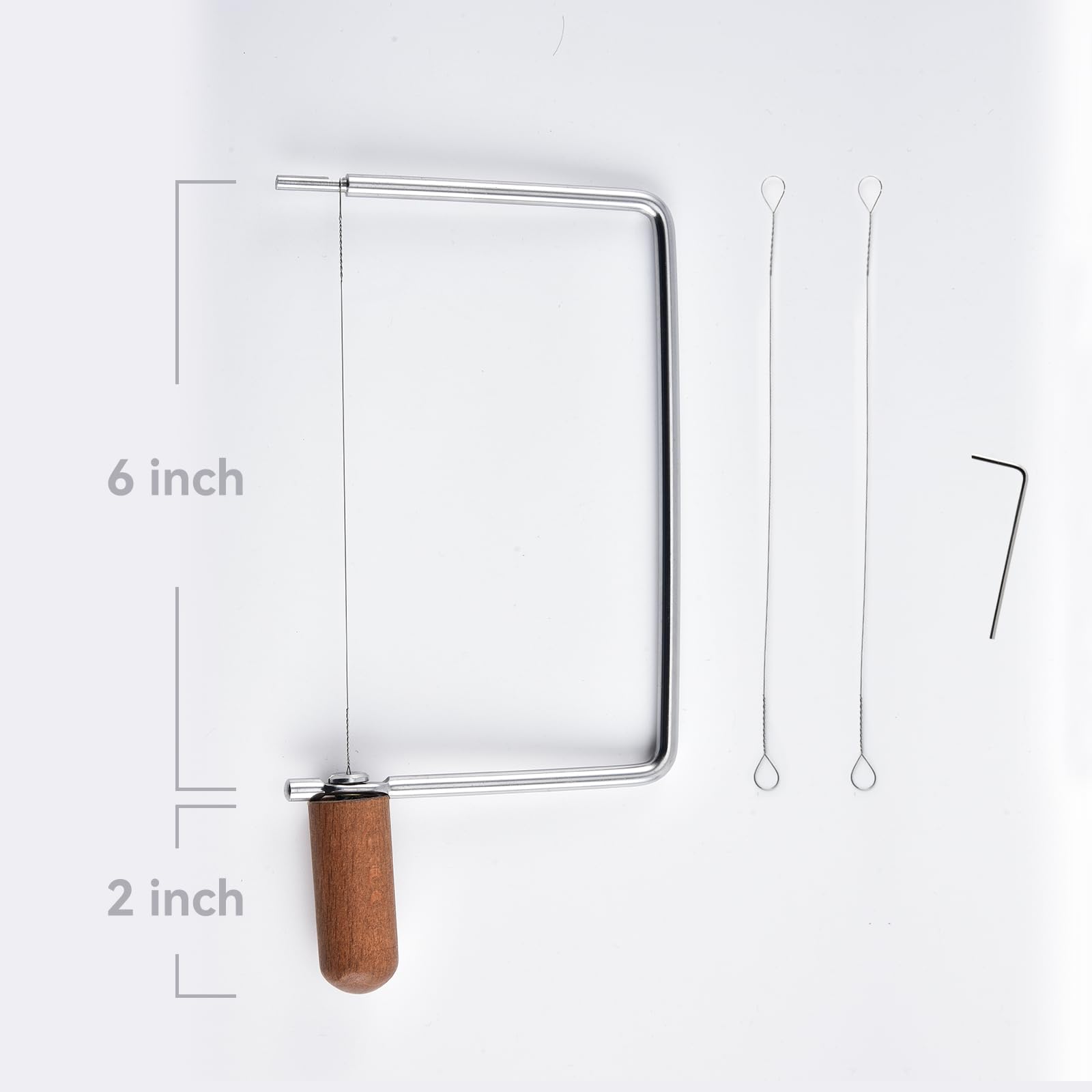 Premium Stainless Steel Cheese Slicer with Wood Handle - Professional Cheese Cutting Tool for Kitchen, Charcuterie Boards & Gift Sets - Perfect for Parties, Wine Pairings & Gourmet Cheese Platters