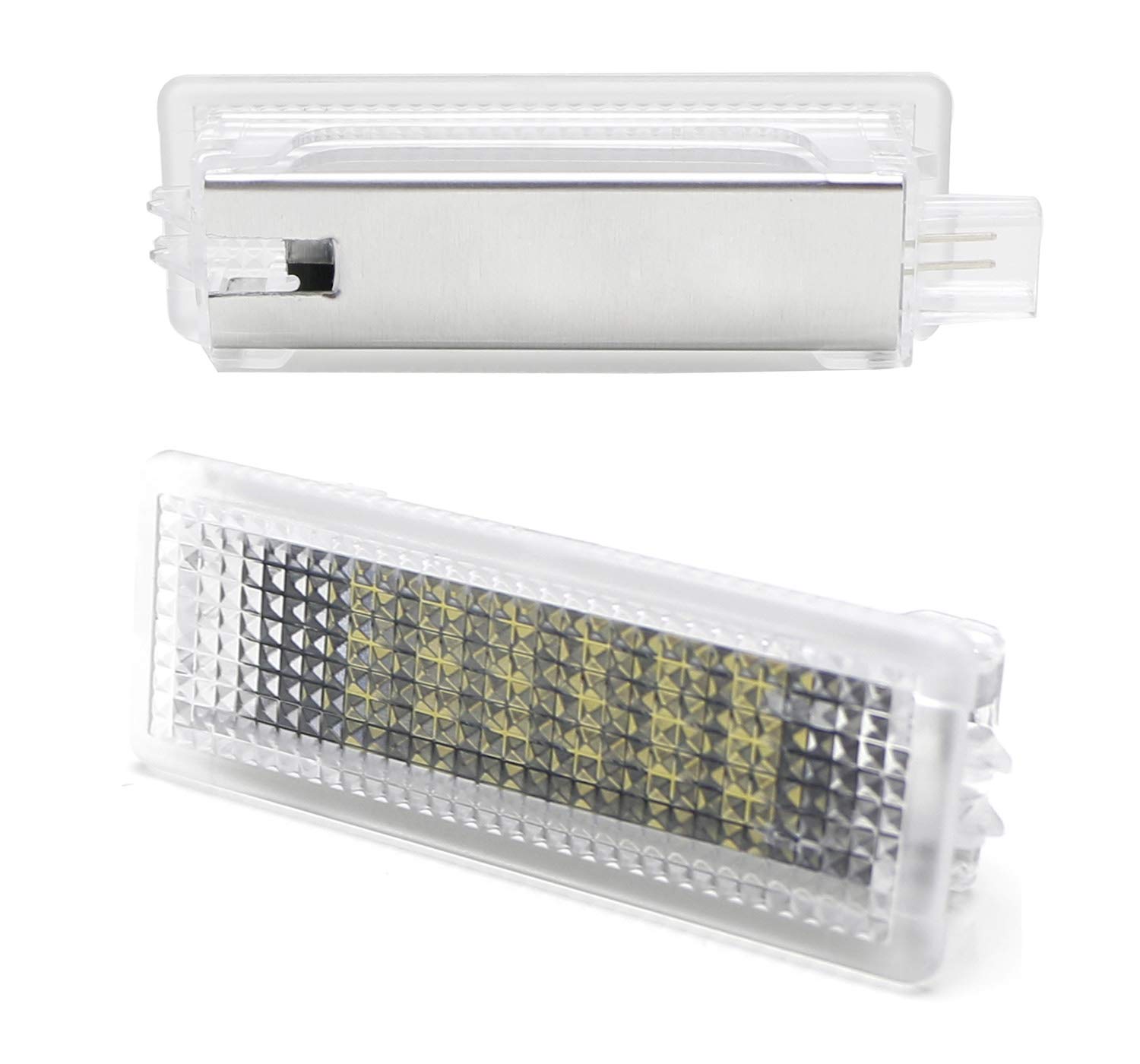 iJDMTOY Ice Blue Full LED Cargo Light Assembly for Ford Mustang Fusion Escape Focus - 18 SMD LED Trunk Lamp Replacement (Fits OEM LED/Incandescent) - Perfect for Nighttime Loading & Car Organization