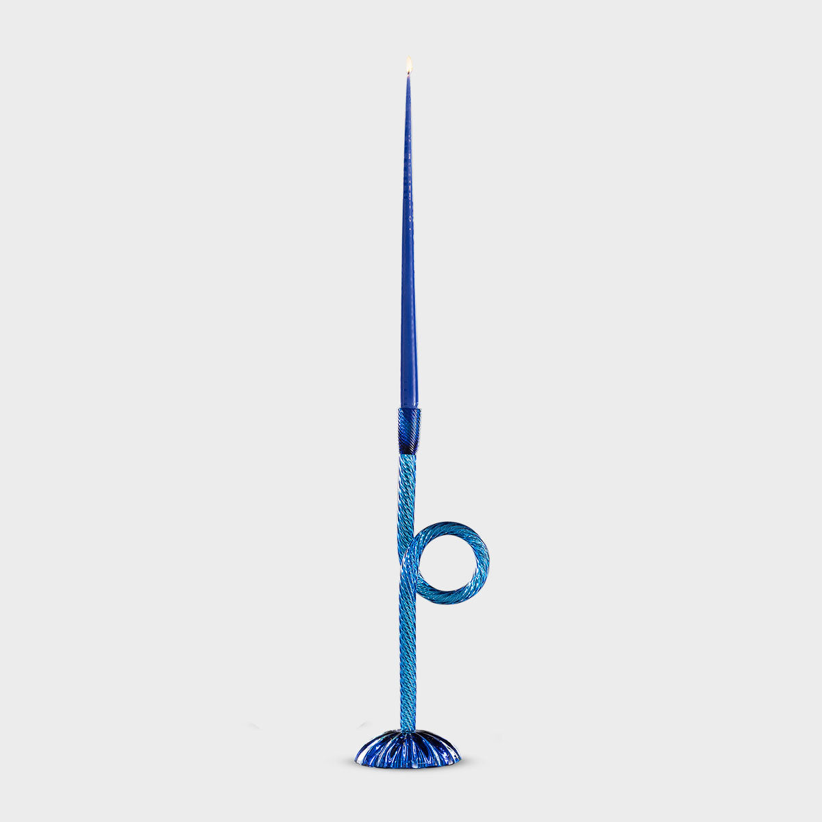 Venetian Knot Murano Glass Candlestick Holder - Elegant Handmade Italian Home Decor for Dining Table, Wedding Centerpiece & Romantic Ambiance