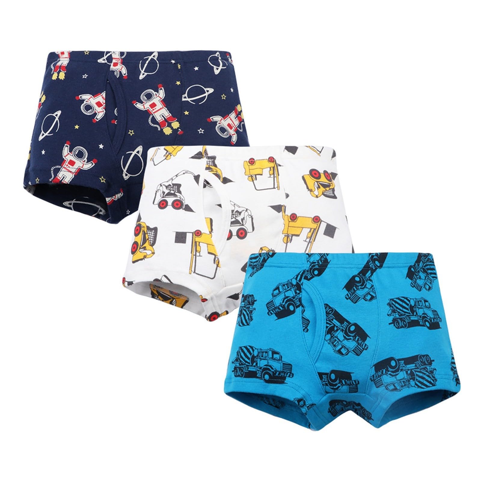 **Boys Cotton Training Underwear 3-Pack - Soft Cartoon Toddler Underwear for Potty Training | Comfortable & Breathable for Daily Wear & Playtime**