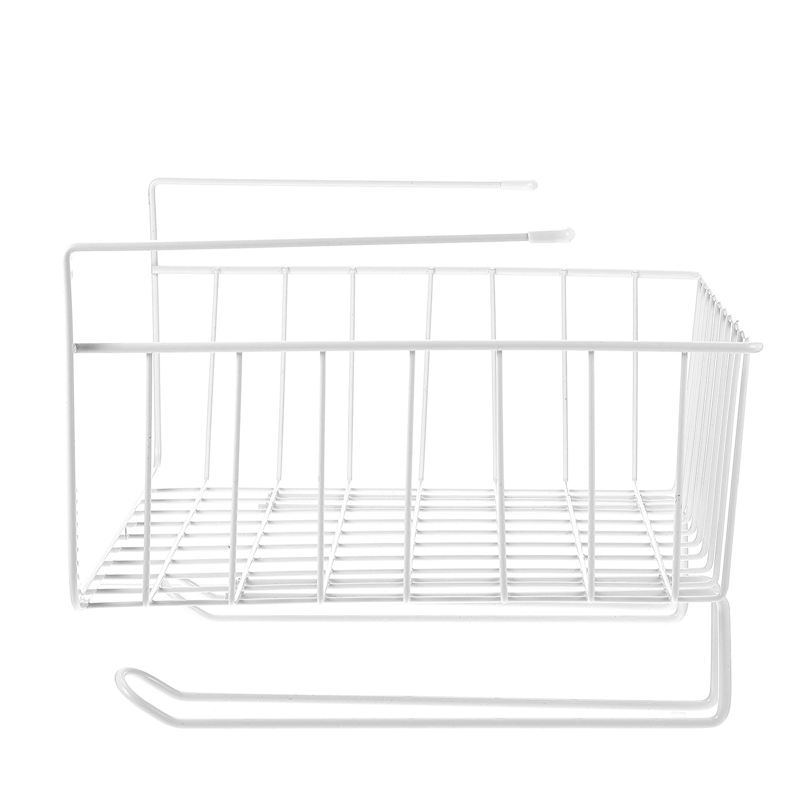 Didiseaon Under Shelf Wire Basket - Hanging Storage Organizer for Kitchen, Pantry, Desk & Bookshelf - White | Space-Saving Cabinet & Countertop Solution