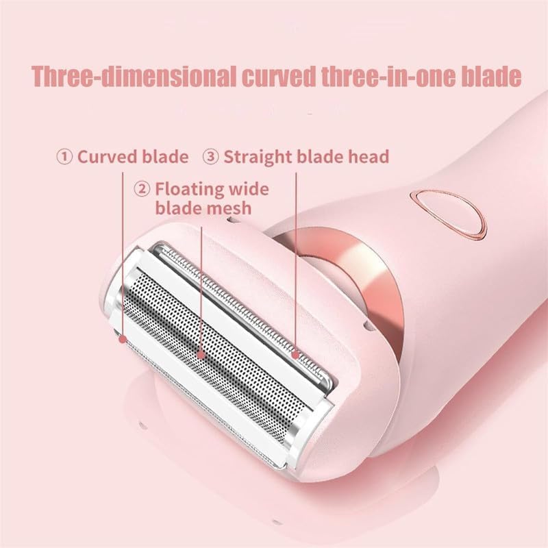 2 in 1 Electric Shaver & Painless Hair Remover for Women - Wet & Dry Use at Home, Travel & Gym - Smooth Skin for Legs, Underarms & Bikini Area