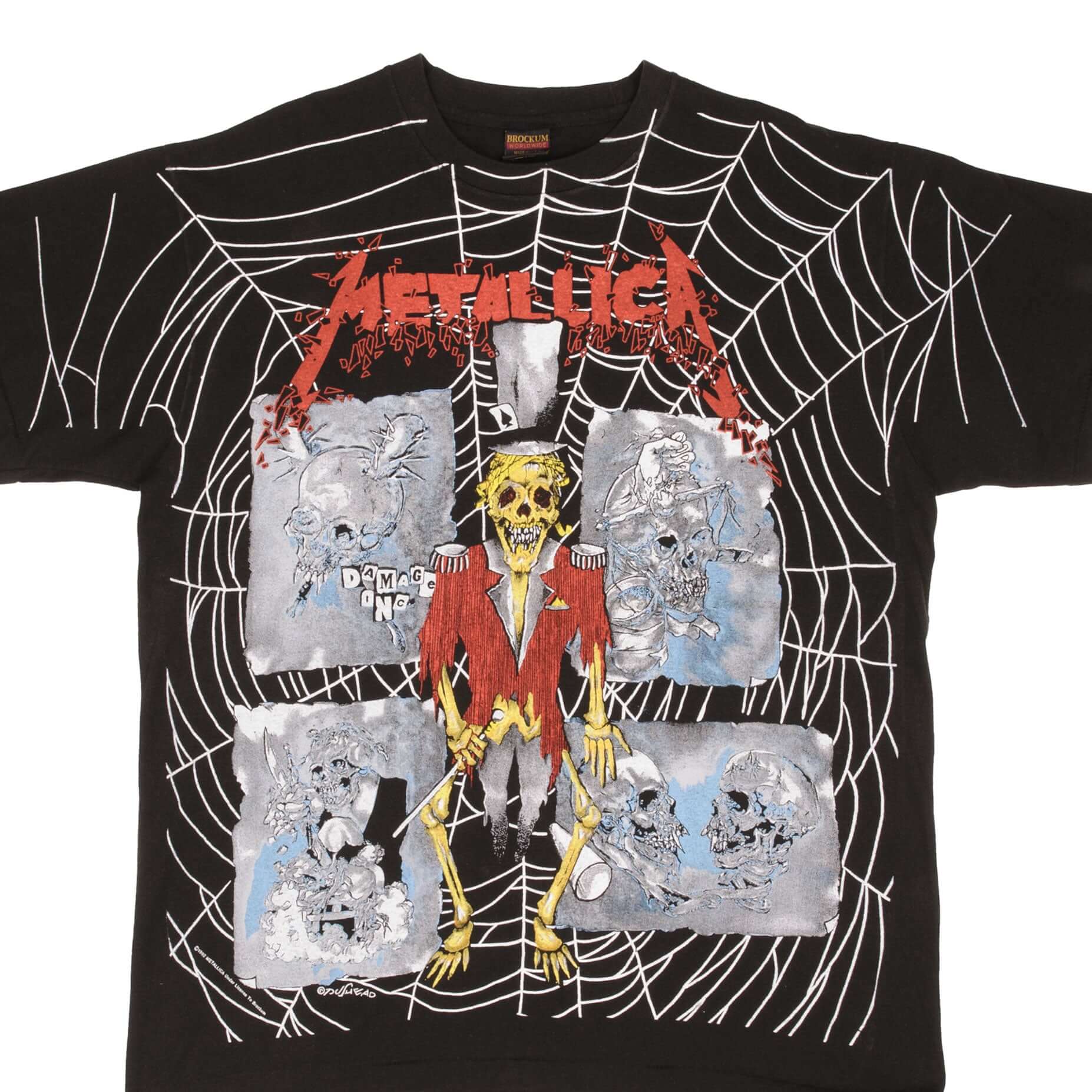 Vintage 1992 Metallica Crash Course in Brain Surgery Bootleg Tee Shirt - XL Size, Made in USA - Perfect for Concerts, Rock Music Fans & Retro Fashion