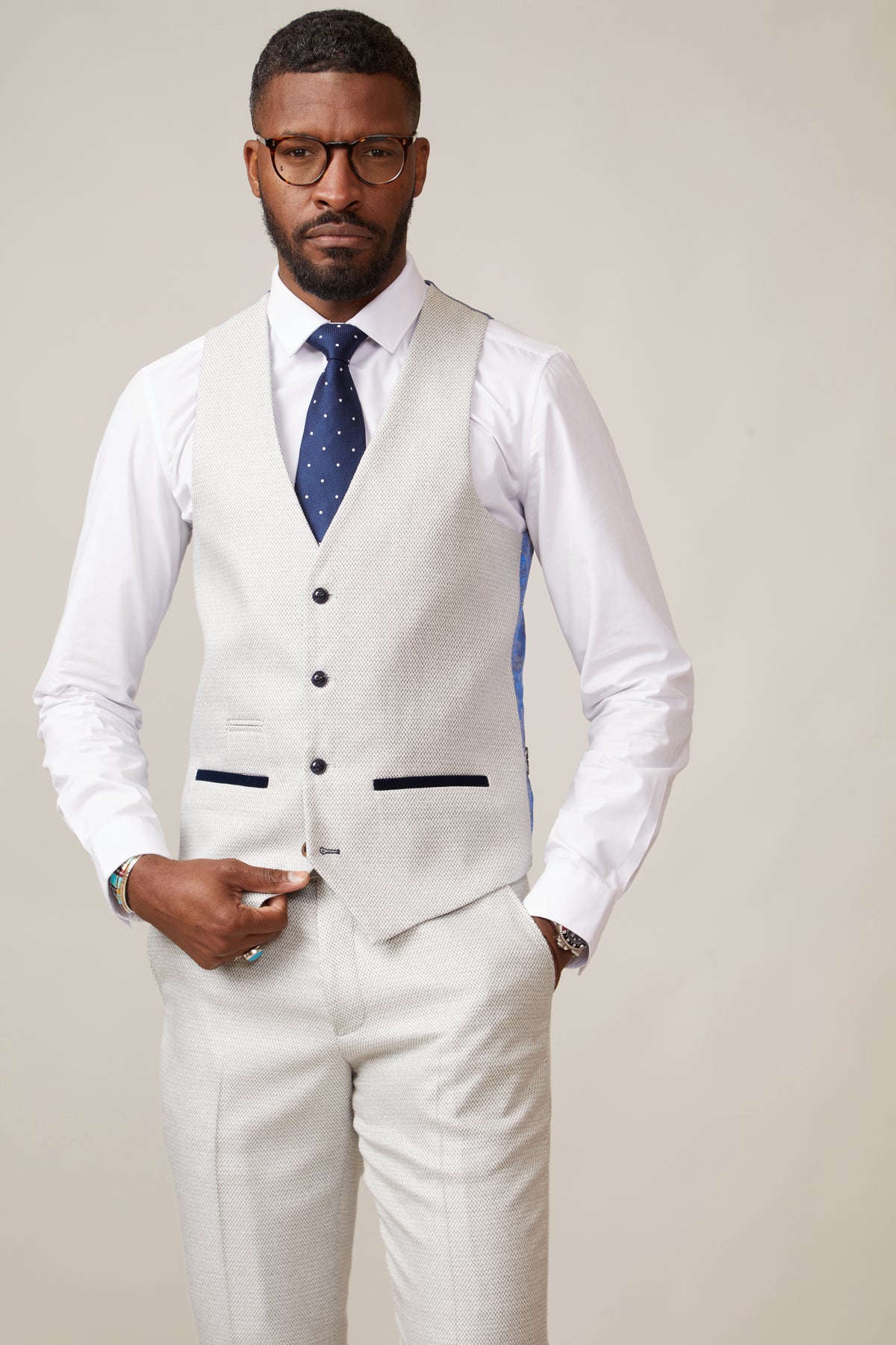 Ronald Stone Single Breasted Waistcoat for Men - Slim Fit Formal Vest for Weddings, Business & Office Wear