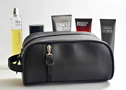 Personalized Leather Dopp Kit for Men - Premium Toiletry & Shaving Travel Bag - Handcrafted Groomsmen & Father's Day Gift - Perfect for Business Trips, Camping & Gym Essentials Organization