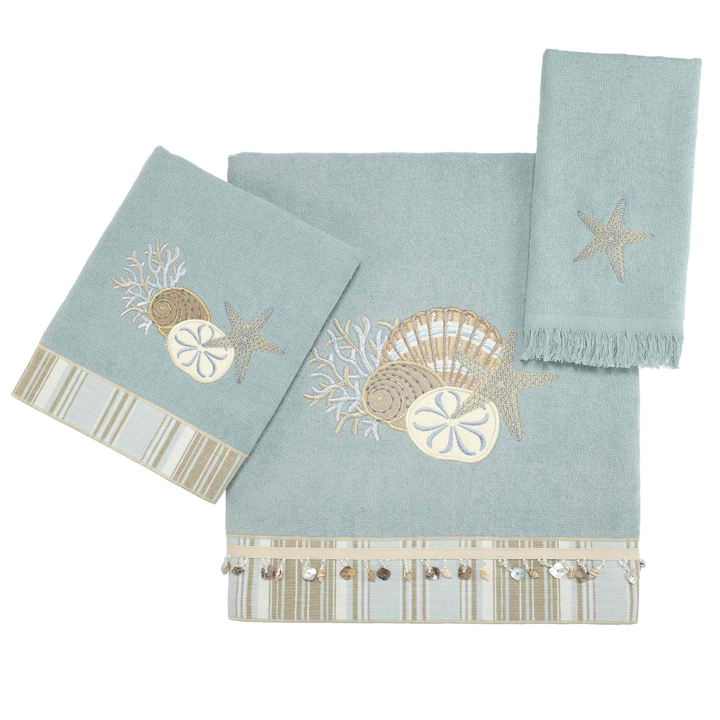 Avanti Linens Sea Collection Hand Towel - Soft & Absorbent Mineral Blue Bath Towel for Bathroom, Spa & Guest Room Decor