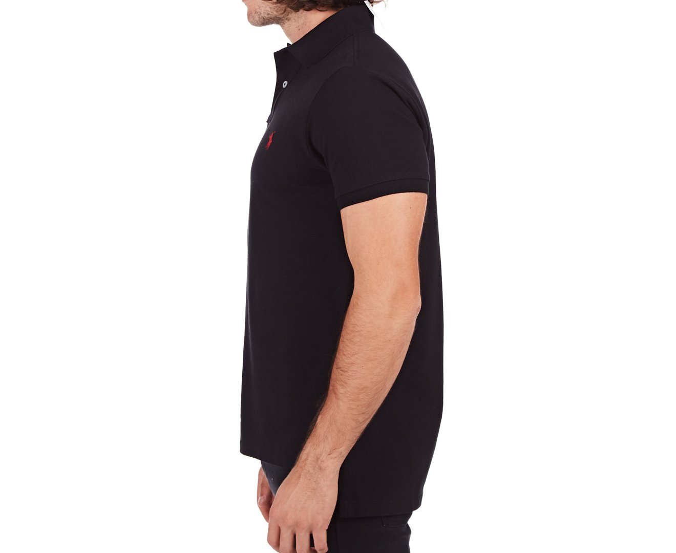 RALPH LAUREN Polo Men's Custom Fit Pony Logo Cotton T-Shirt - Slim Fit Casual Shirt for Men (Black, Size S) | Perfect for Everyday Wear, Office & Weekend Outings