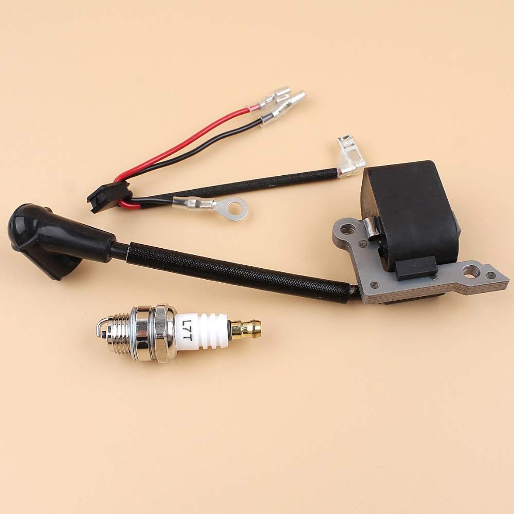 Husqvarna 240 235 136 137 141 23 26 36 41 Chainsaw Ignition Coil Module & Spark Plug Kit Replacement Parts - Compatible with Yuton - Perfect for Chainsaw Maintenance & Repair