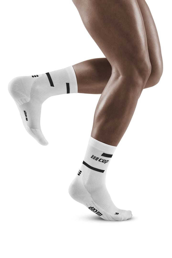 CEP Men's Performance Running Socks 4.0 - Mid Cut Athletic Crew Socks for Marathon, Training & Workout - Breathable & Supportive Compression Socks for Runners