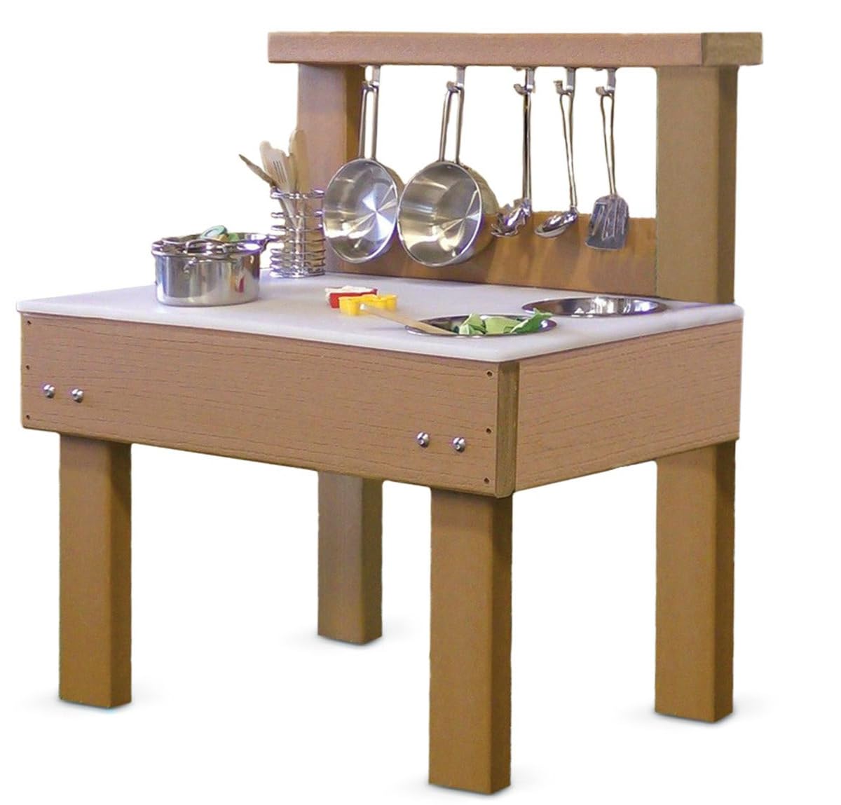 Best Kids' Indoor/Outdoor Mud Kitchen Playset with Utensils - Pretend Play Toy for Toddlers & Preschoolers - Perfect for Backyard, Garden, and Outdoor Learning Activities