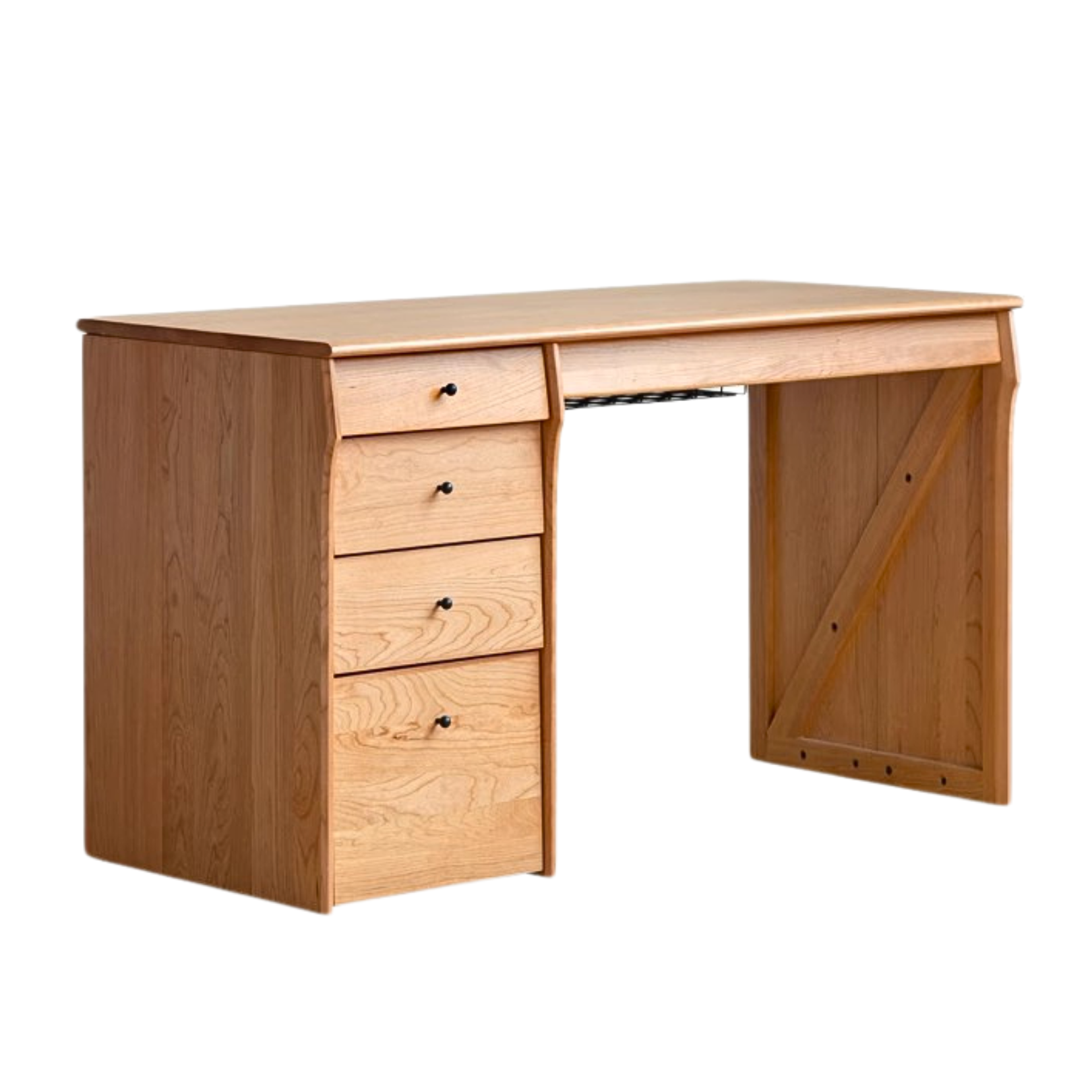 49.2x25.6x29.5 inch / 125x65x75сm / Cherry color / Cherry solid wood  desk