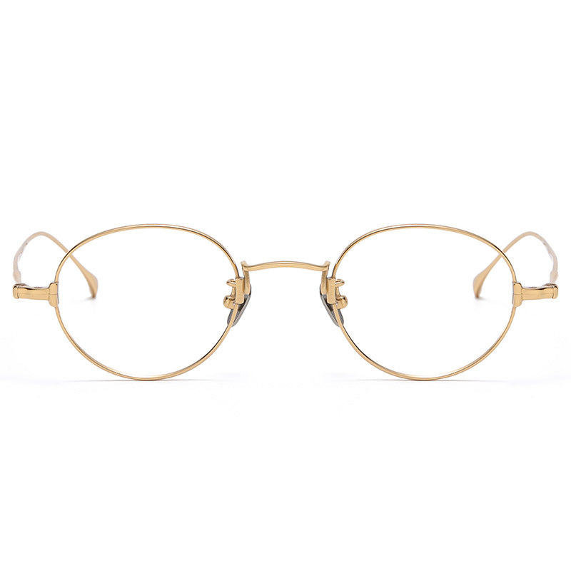 Vintage Titanium Oval Eyeglasses Frames - Lightweight & Durable KMN53 - Perfect for Reading, Driving & Fashion Accessories