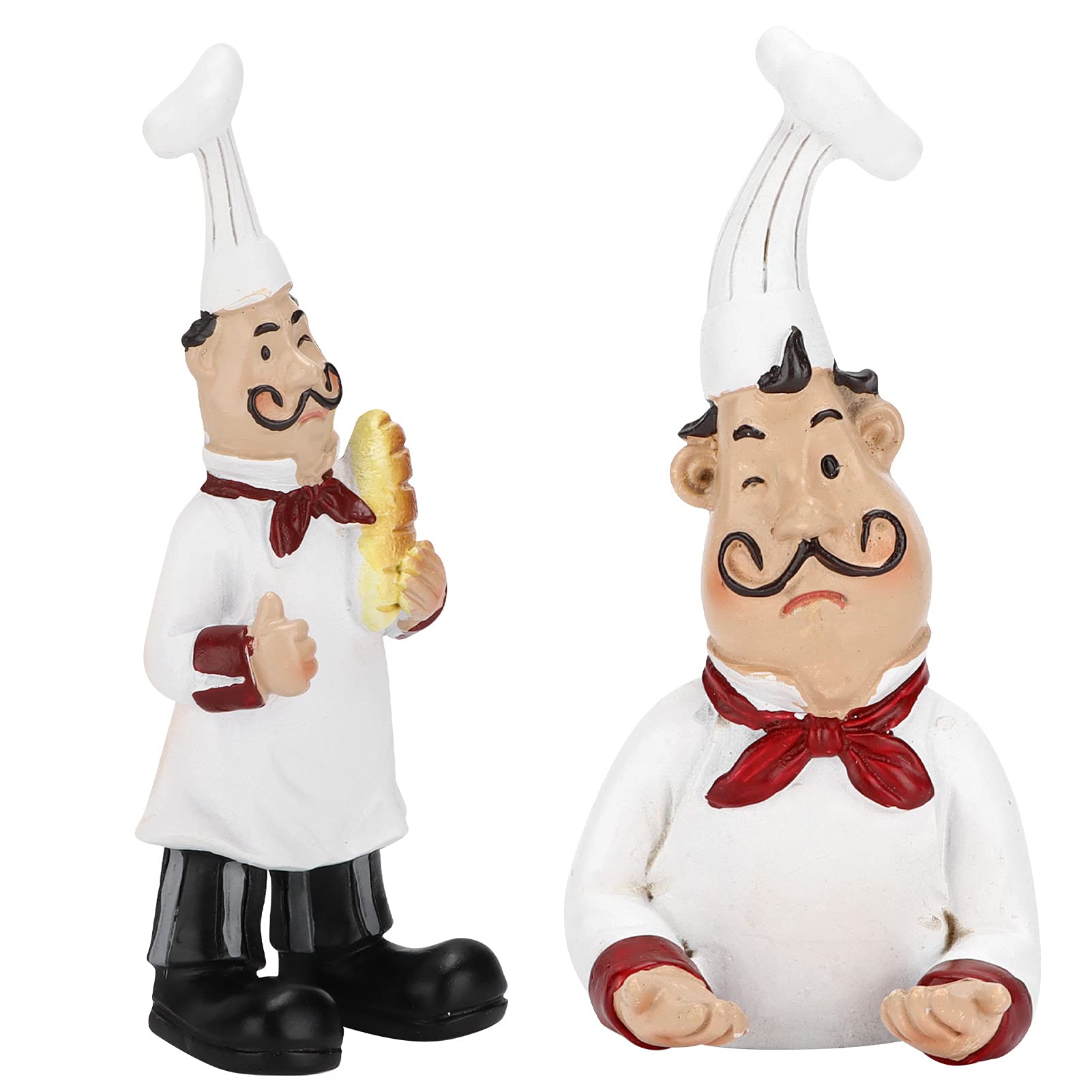 Decorative Chef Figurines - Adhesive Kitchen Wall Hooks for Hanging Utensils | Perfect for Kitchen, Bathroom & Hallway Decor | Cute Fat Chef Decor for Home & Restaurant Use