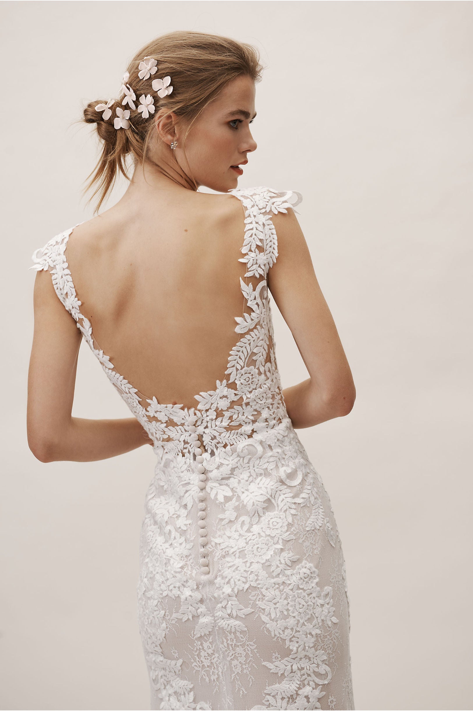 BHLDN Whispers & Echoes Milano Wedding Gown - Elegant Lace Bridal Dress for Romantic Ceremonies & Evening Receptions