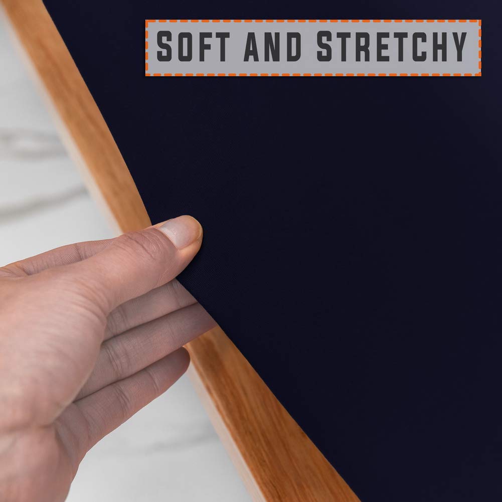 Twin Six Premium Box Spring Cover - Breathable Mattress Wrap Around Bed Skirt with Elastic Edges (Navy Blue, Full/Full XL) - Perfect for Guest Rooms, Dorms & Bedroom Makeovers