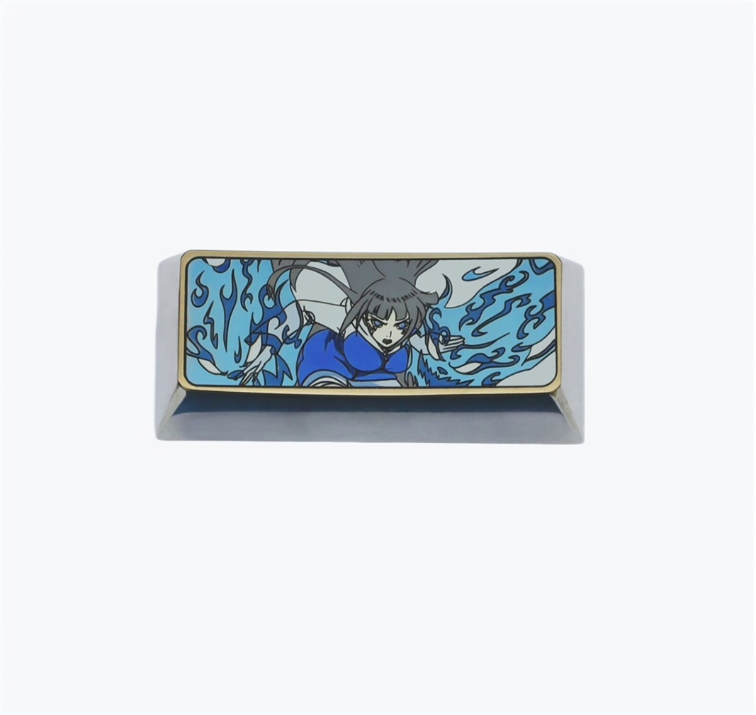 Naruto Anime Hyuga Hinata 2.25U Titanium Alloy Keycaps for Mechanical Keyboard - Perfect for Gaming, Typing & Anime Fans Collection