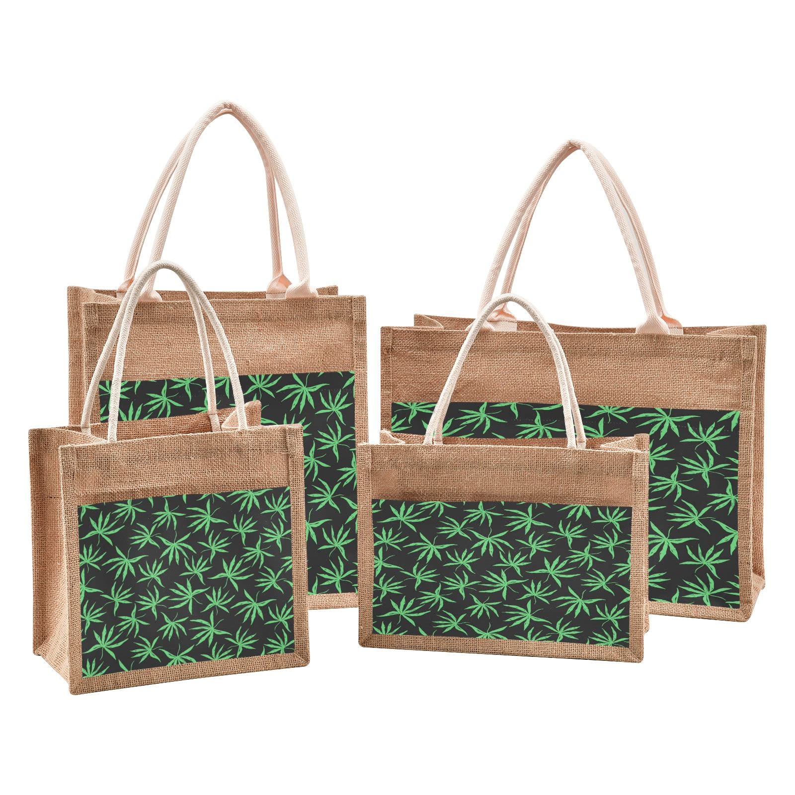 Stylish Jute Tote Bag for Women - Eco-Friendly Beach Bag with Handles for Shopping, Travel & Wedding | Perfect for Groceries, Beach Outings & Summer Vacations
