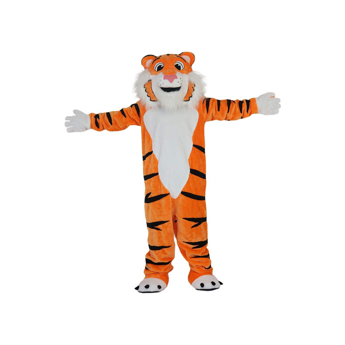 Orange Tiger Costume for Adults - Cartoon Mascot Outfit for Halloween, Cosplay Parties & Theme Events | Fun Animal Costume for Dress-Up & Performances