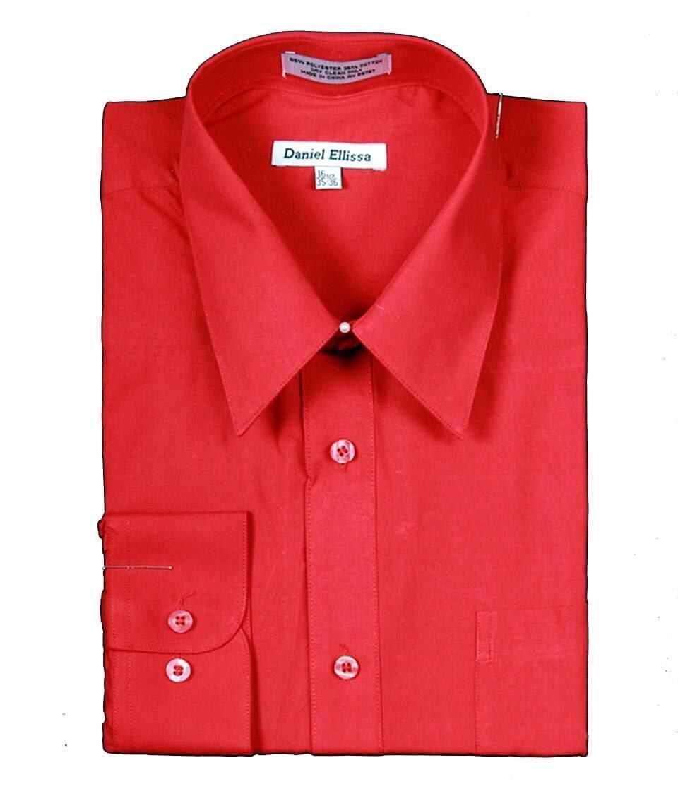 Premium Men's Convertible Cuff Dress Shirt - Classic Red for Business & Formal Occasions - Office Wear, Weddings & Special Events