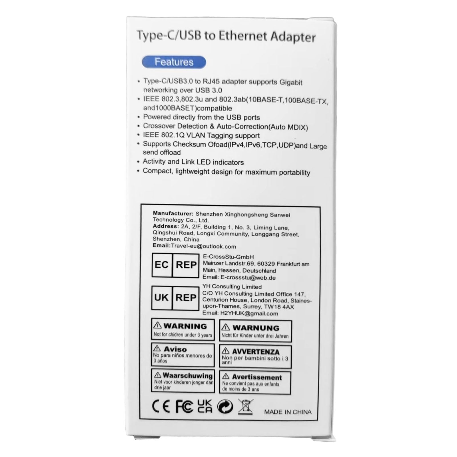 USB C to Ethernet Adapter, USB 3.0 to RJ45 Gigabit LAN Network Adapter (1000Mbps) for MacBook Pro/Air 2017-2023, iPhone 15 Pro/Pro Max, iPad Pro - Fast Wired Internet Connection for Gaming, Streaming & Home Office