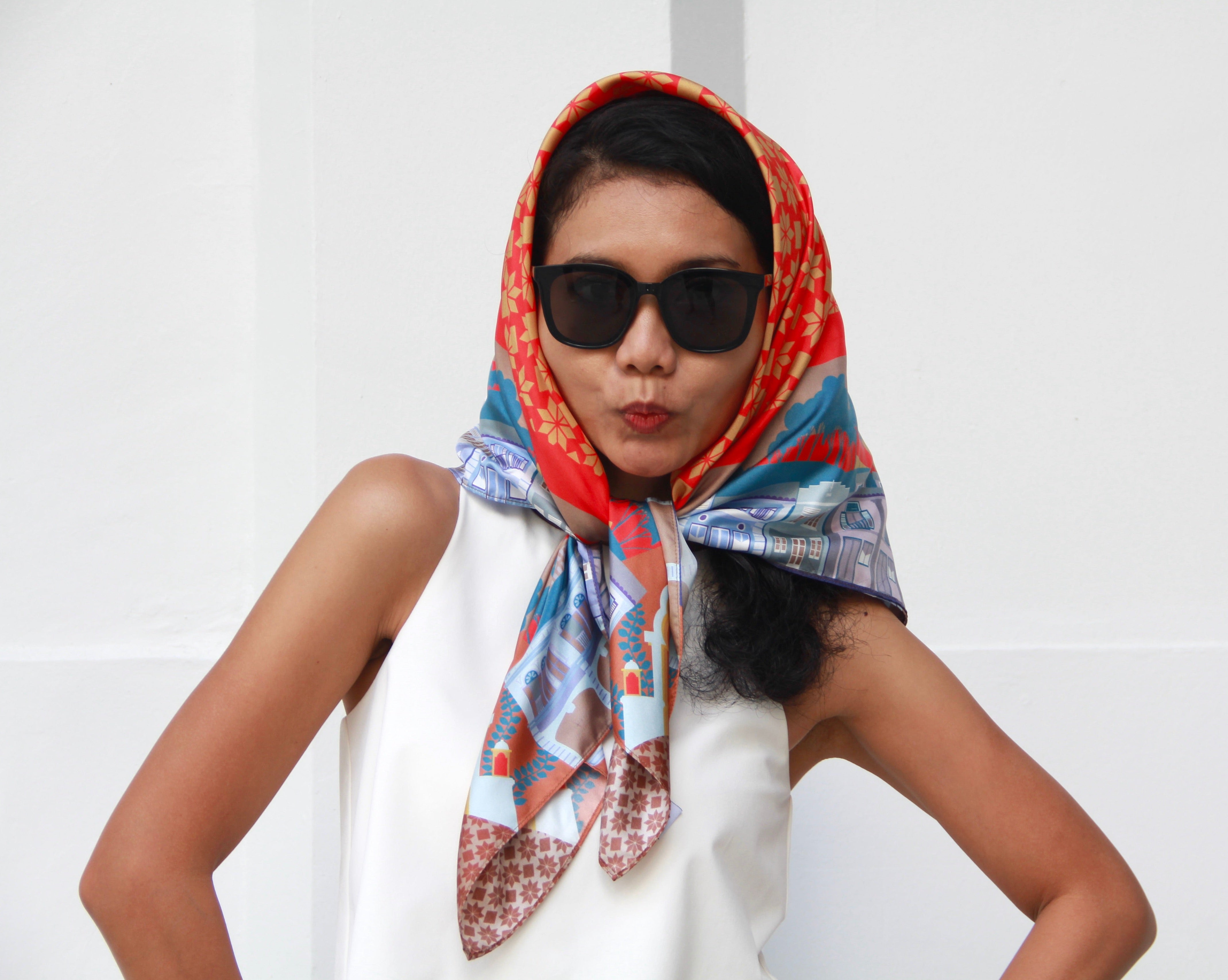 Elegant Silk Scarf for Women - Soft & Lightweight Foothill Collection - Perfect for Office, Parties & Special Occasions