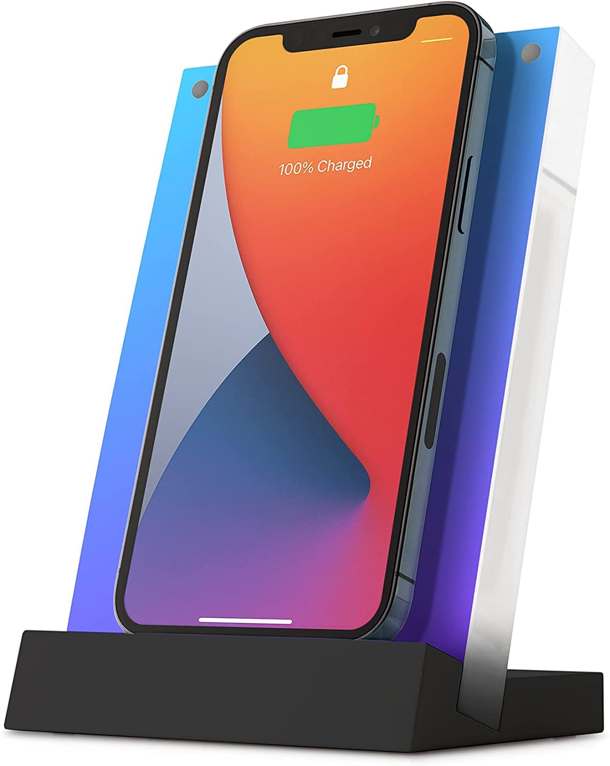 Twelve South PowerPic Mod - 10W Multi-Position Wireless Charger for iPhone 15/14/13/12, Samsung Galaxy, AirPods Pro | Fast Qi Charging Stand for Bedroom, Office & Nightstand (Black)