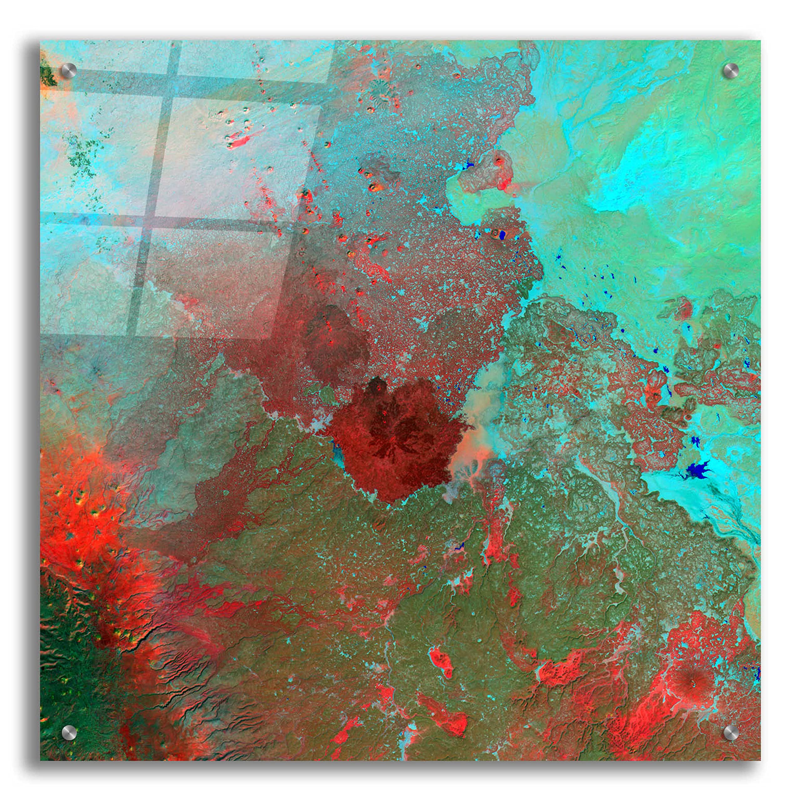 Epic Art 'Earth as Art: The Syrian Desert' Acrylic Glass Wall Art - 24x24 Inches Modern Home Decor for Living Room, Bedroom & Office